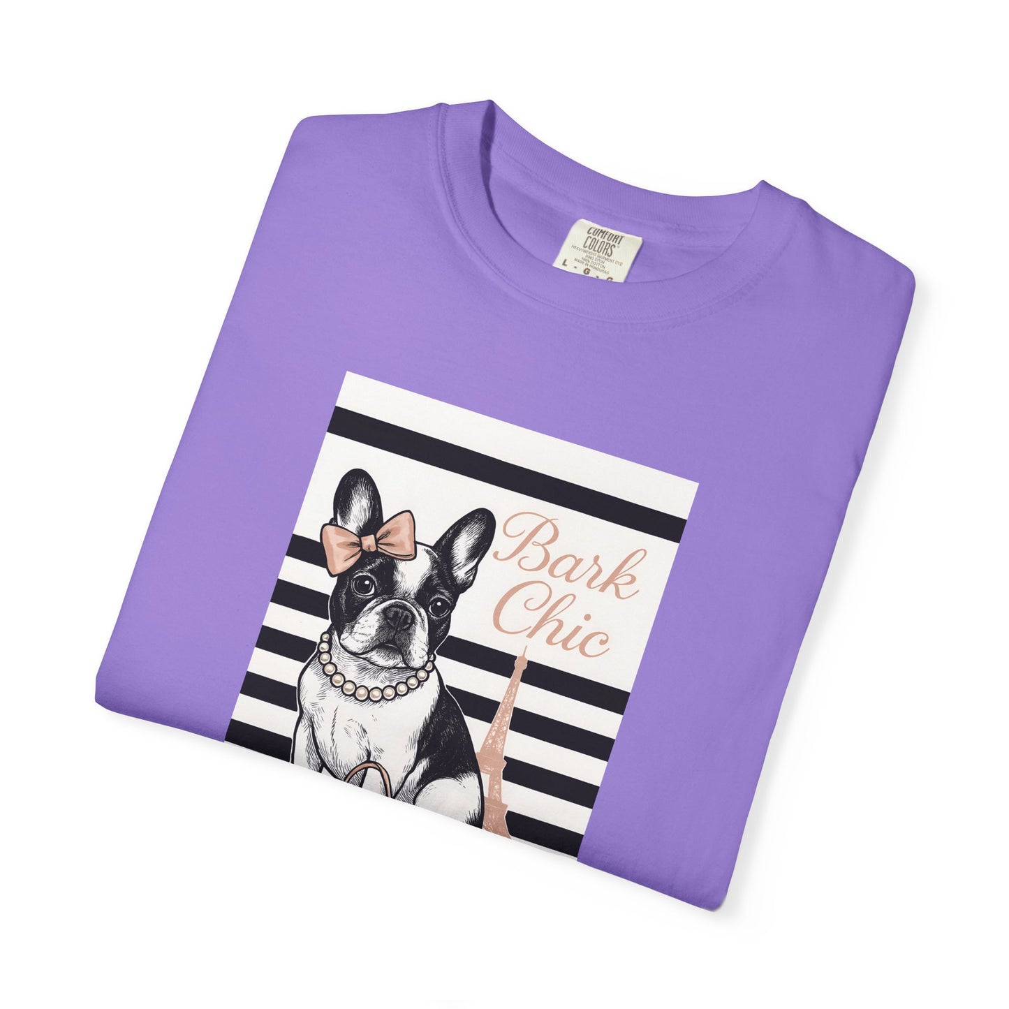 Chic Dog Lover T-shirt, Bark Chic Tee, Unisex Graphic Shirt, Pet Lover Gift, Comfortable Everyday Wear, Cute Animal Apparel