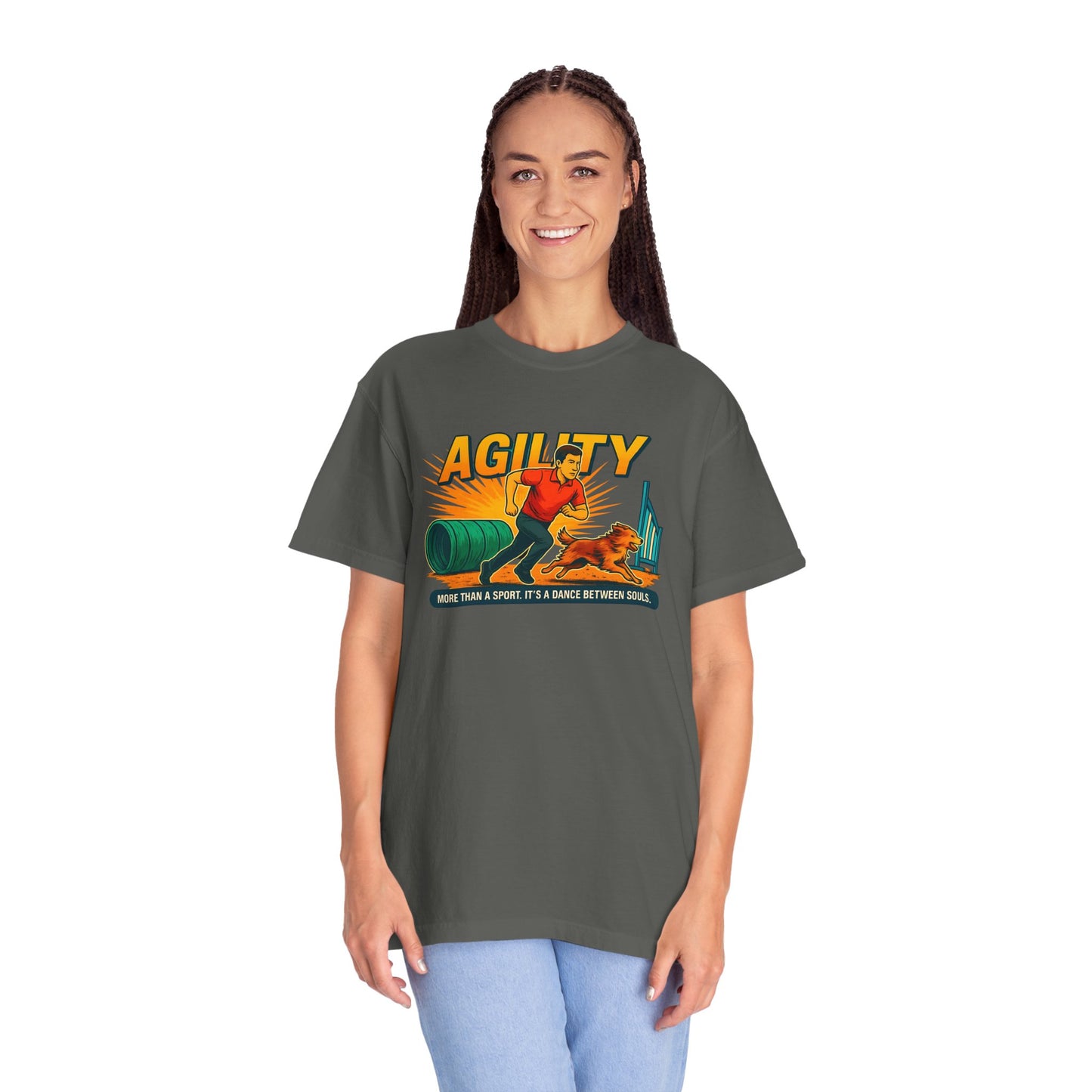 Agility Unisex Garment-Dyed T-Shirt - More Than a Sport, It's a Dance Between Souls