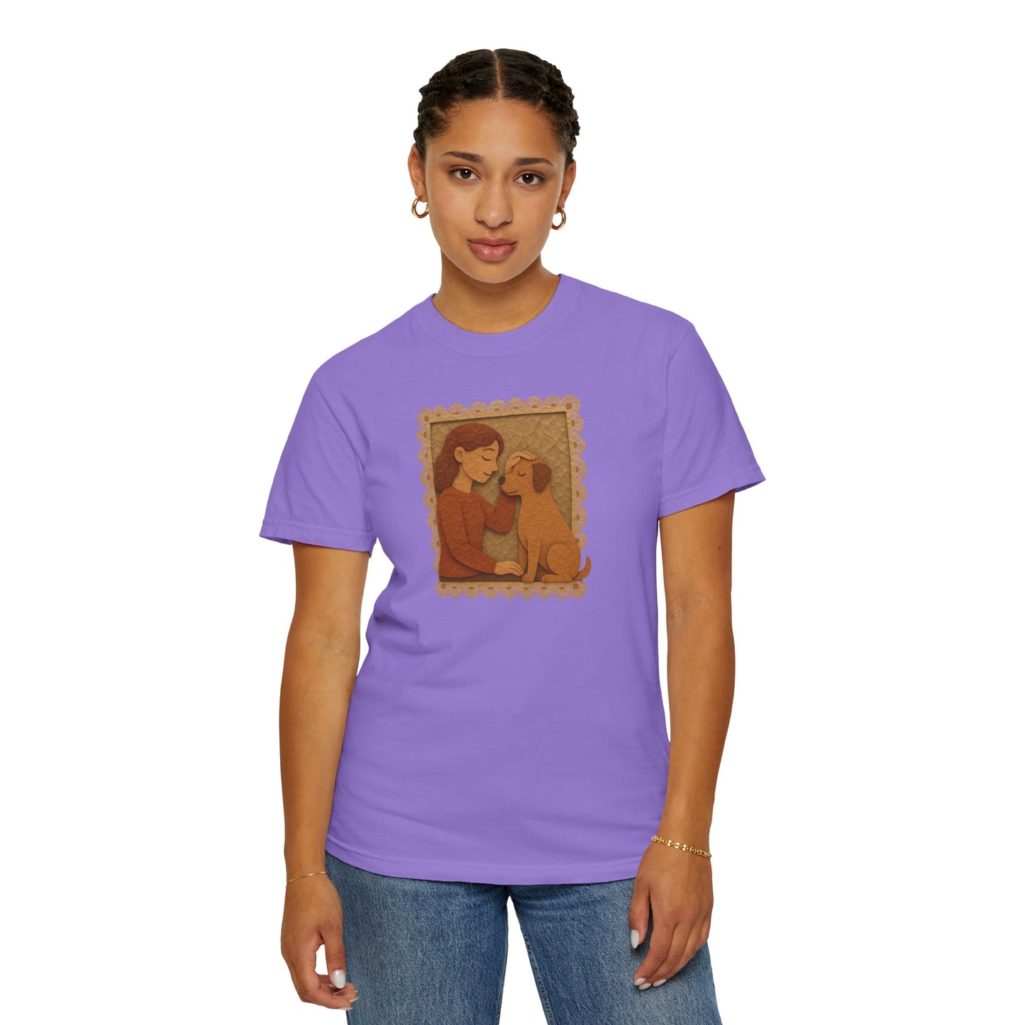 Dog Mom T-shirt - Unisex Garment-Dyed Tee for Dog Lovers