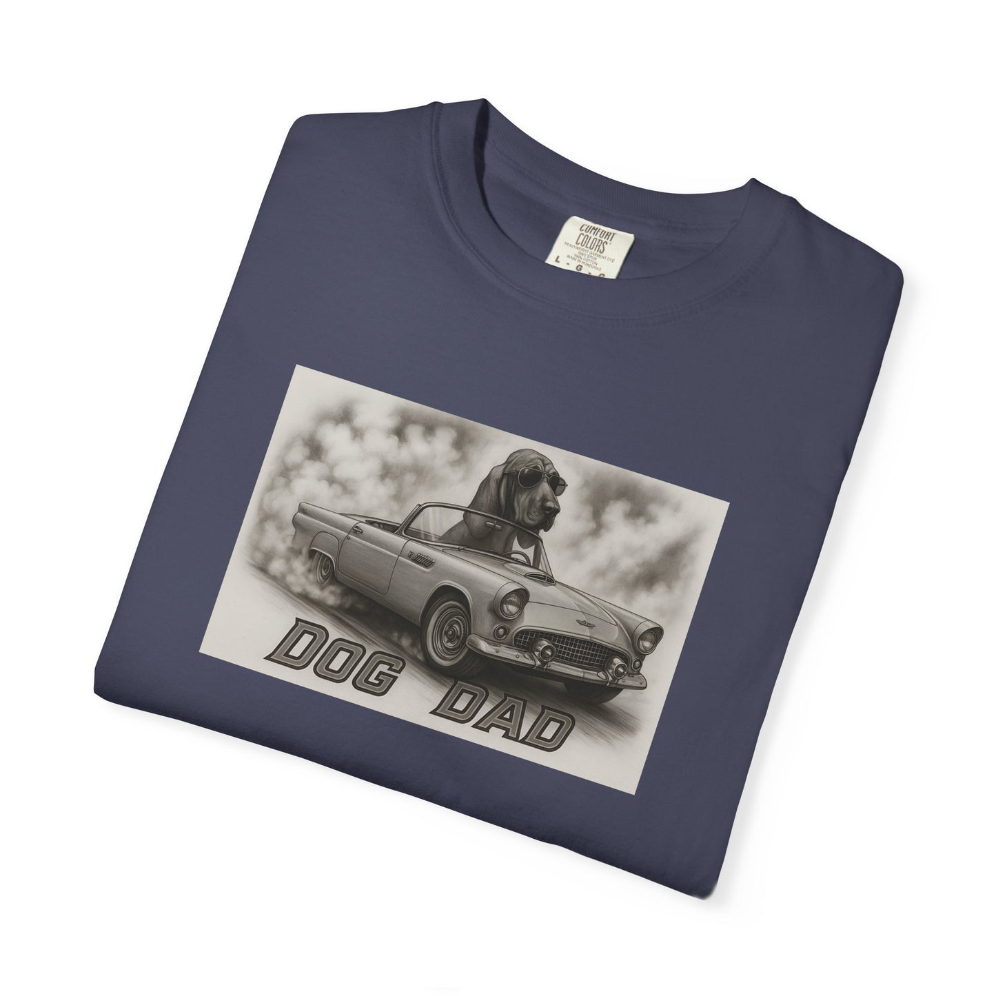 Dog Dad - Bloodhound - Cool Dogs in Cool Cars T-Shirt Collection | Funny Dog Lover Apparel for Men