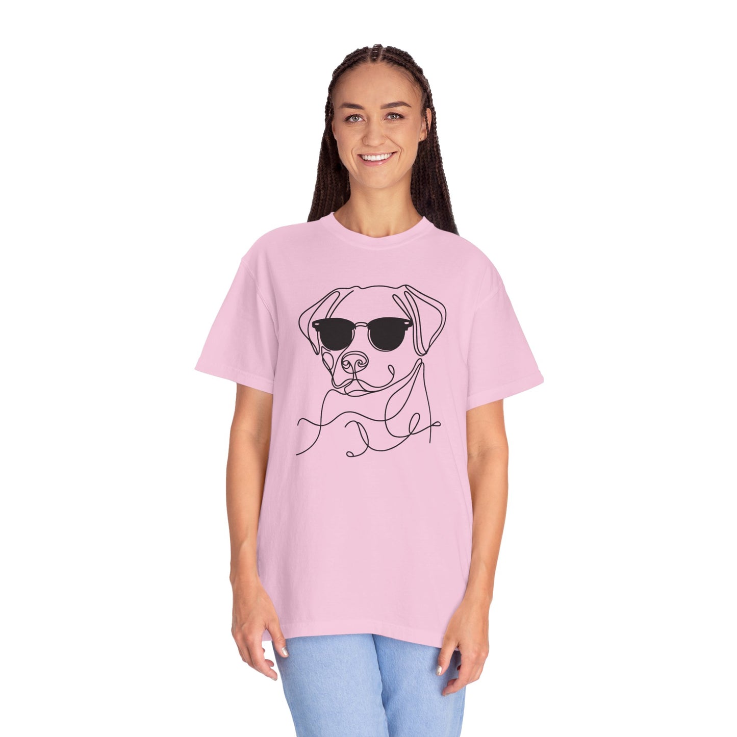 Cool Dog Line Art T-Shirt, Pet Lover Gift, Unisex Tee, Animal Lover Shirt, Casual Wear, Dog Mom Gift, Birthday Present, Dog Themed Apparel