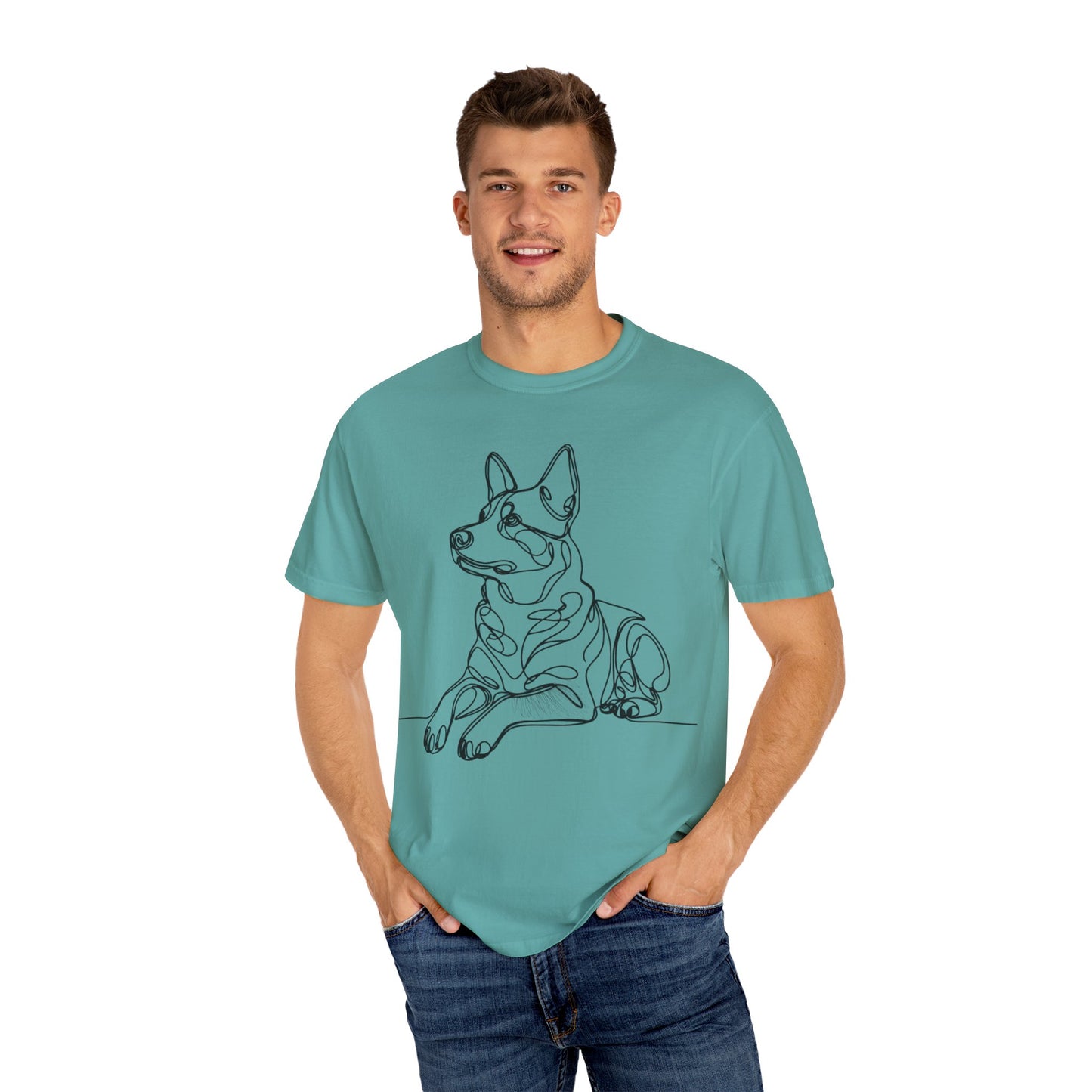 🖤 True Grit – Blue Heeler Line Art Tee - Perfect Gift for Dog Lovers
