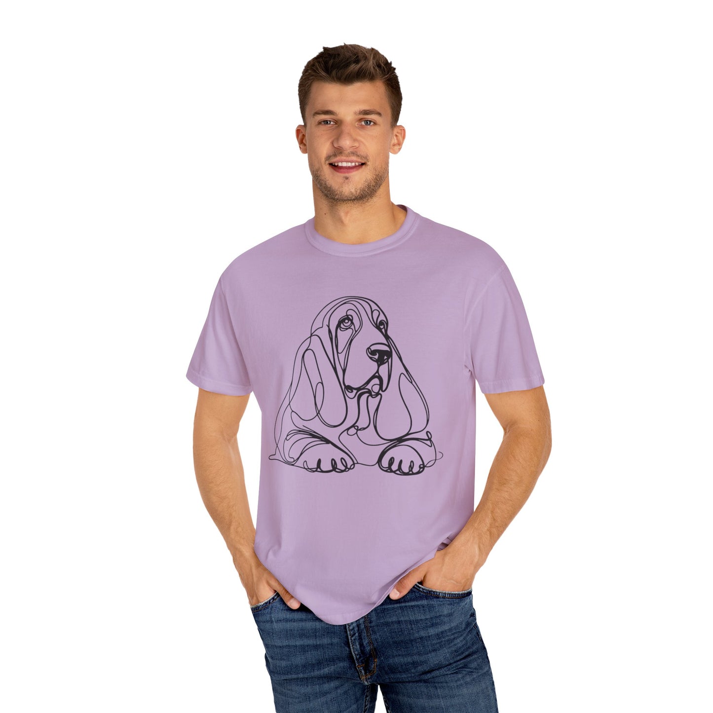 π Low & Loyal β Basset Hound Line Art Tee β Perfect for Dog Lovers