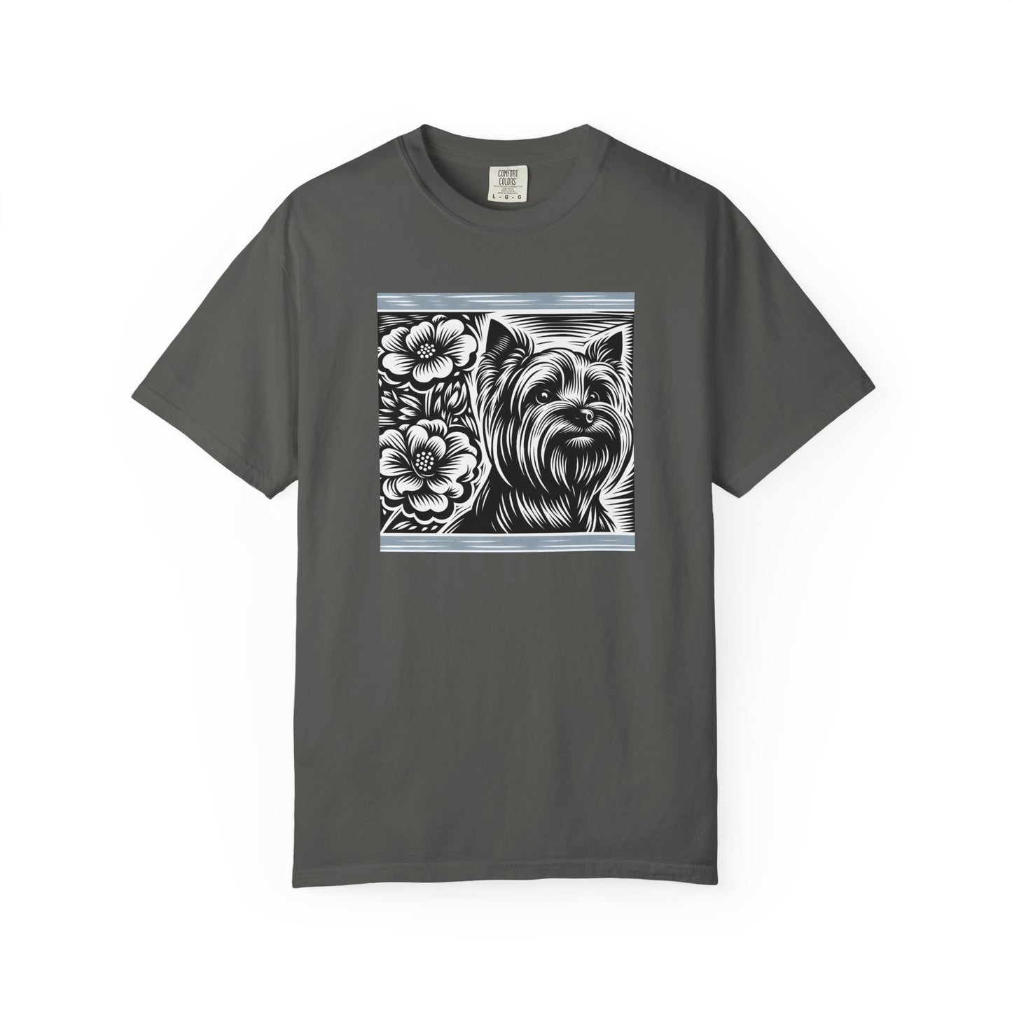 Cute Yorkie Floral T-Shirt for Dog Lovers