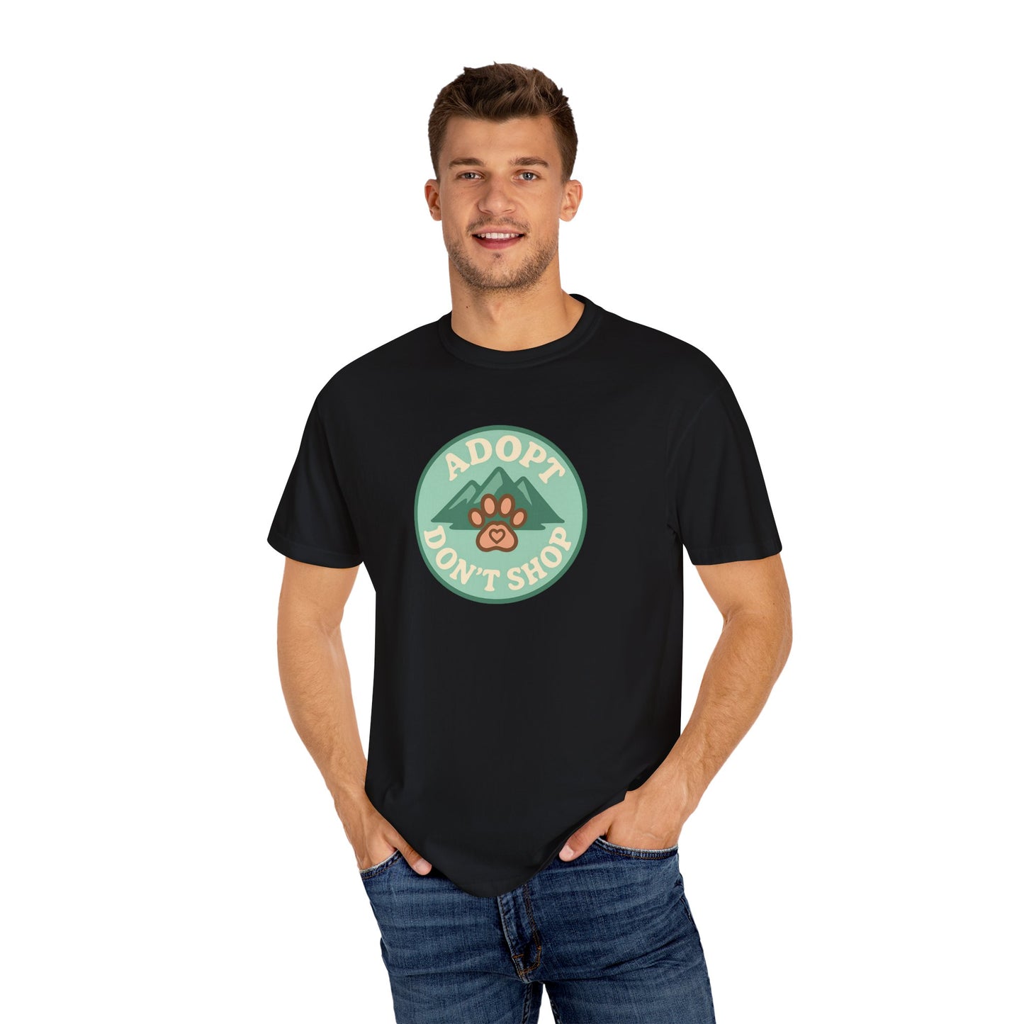 Adopt Don't Shop T-shirt, Unisex Tee, Animal Lover Gift, Pet Adoption Awareness, Casual Wear, Eco-Friendly Fashion, Dog Mom Shirt