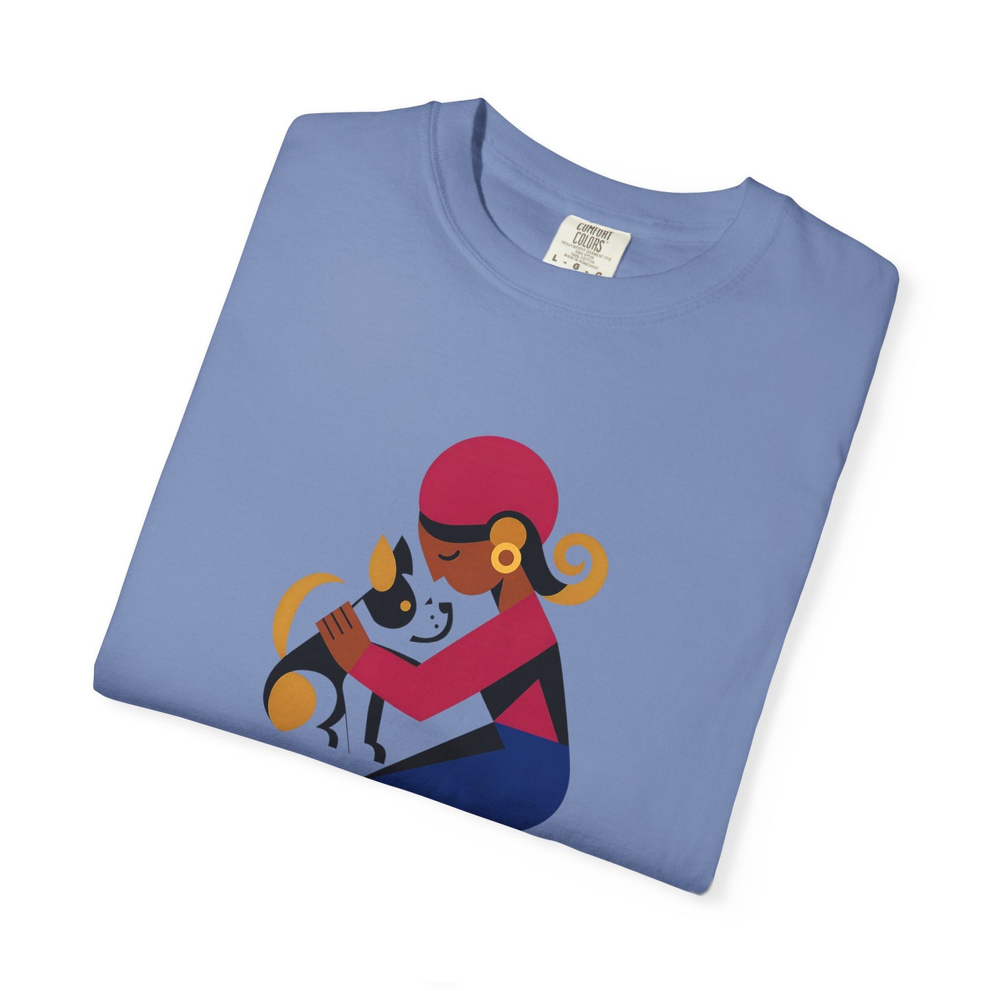 Dog Mom Garment-Dyed T-Shirt, Gift for Dog Lovers, Casual Wear, Pet Owner Apparel, Mother's Day Gift, Animal Lover Tee