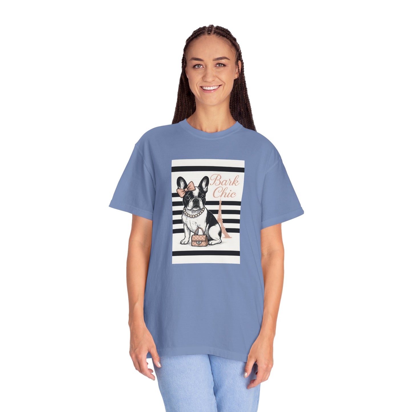 Chic Dog Lover T-shirt, Bark Chic Tee, Unisex Graphic Shirt, Pet Lover Gift, Comfortable Everyday Wear, Cute Animal Apparel