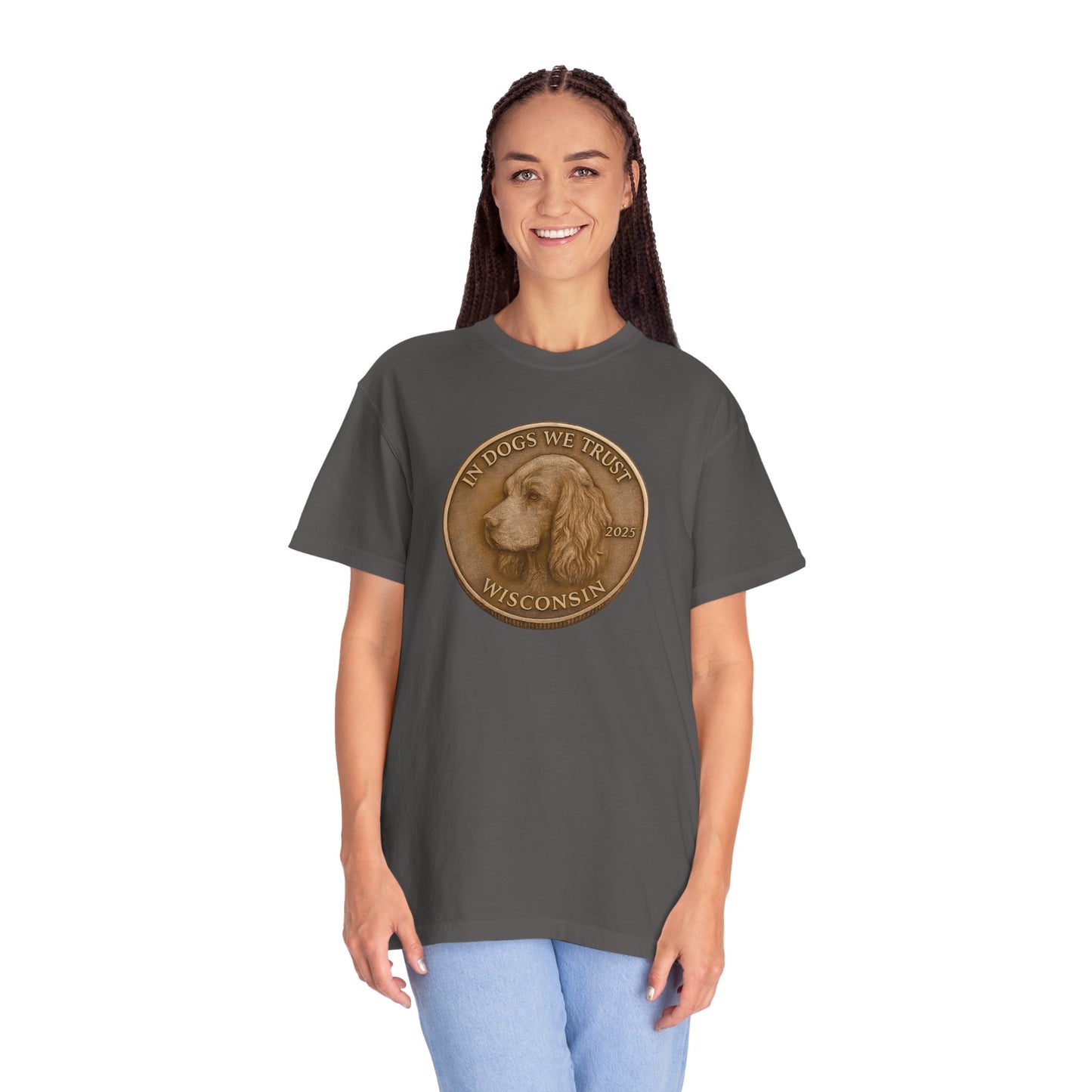 Wisconsin State Coin T-Shirt Collection - Proud Dog Breed Illustrations