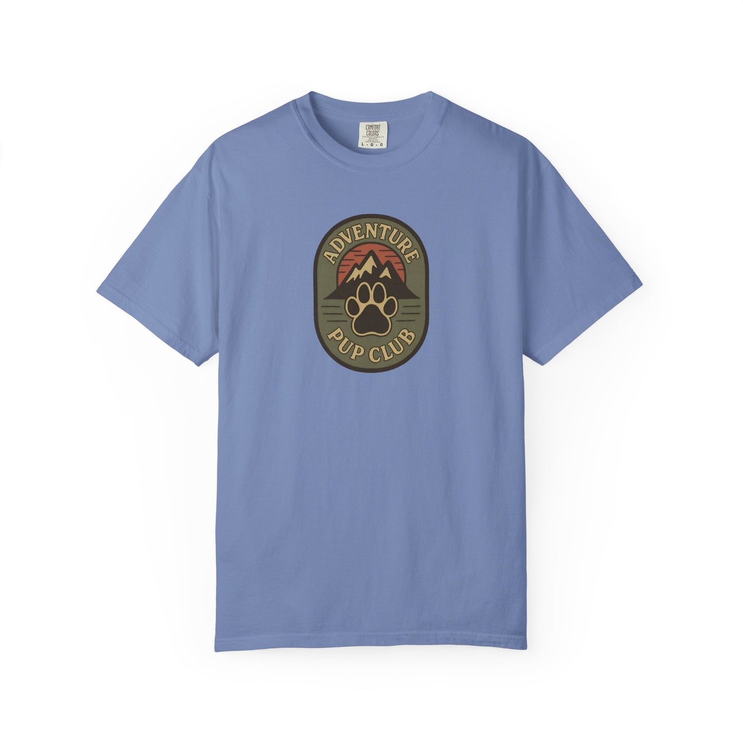 Adventure Pup Club Unisex Garment-Dyed T-Shirt, Dog Lover Gift, Outdoor Adventure Apparel, Pet Club Tee, Nature Lover Shirt