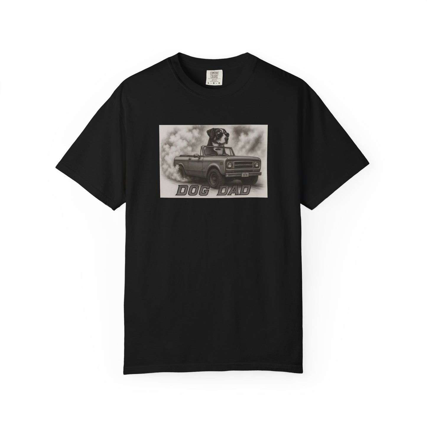 Dog Dad - Swiss Mountain Dog - Cool Dogs in Cool Cars T-Shirt Collection | Funny Dog Lover Apparel for Men