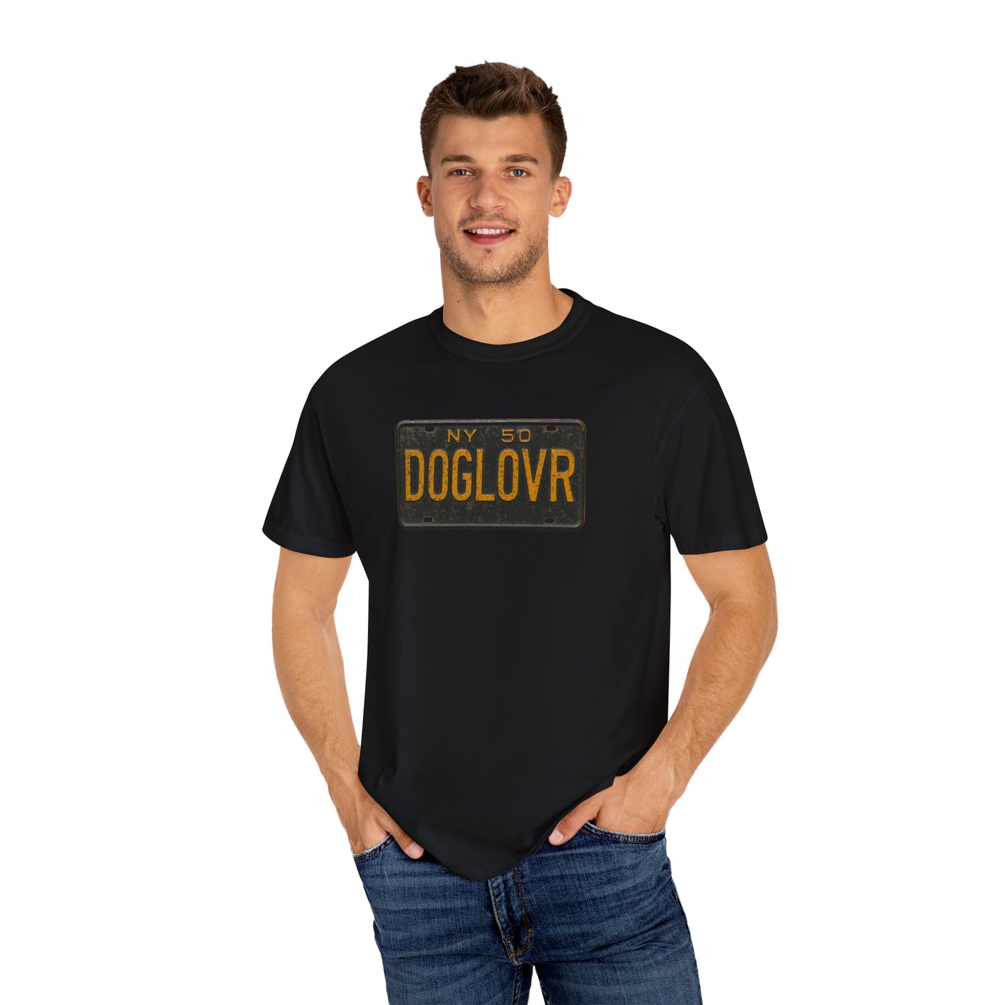 Vintage New York DOGLOVR State License Plate T-Shirt