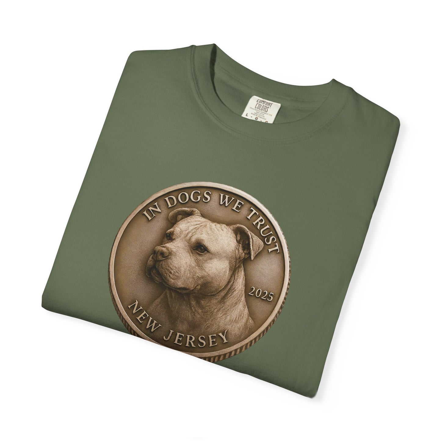 New Jersey State Coin T-Shirt Collection - Proud Dog Breed Illustrations