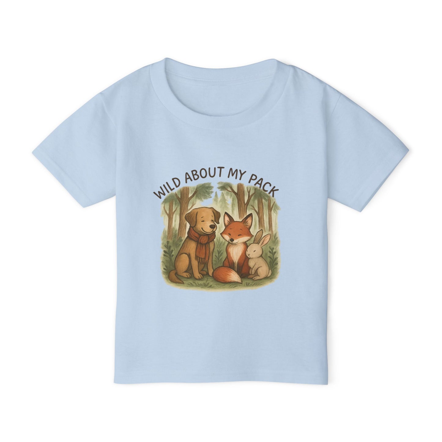 Wild About My Pack Toddler T-shirt, Kids Animal Tee, Cute Toddler Shirt, Forest Friends Apparel, Baby Shower Gift, Playful Nature Top