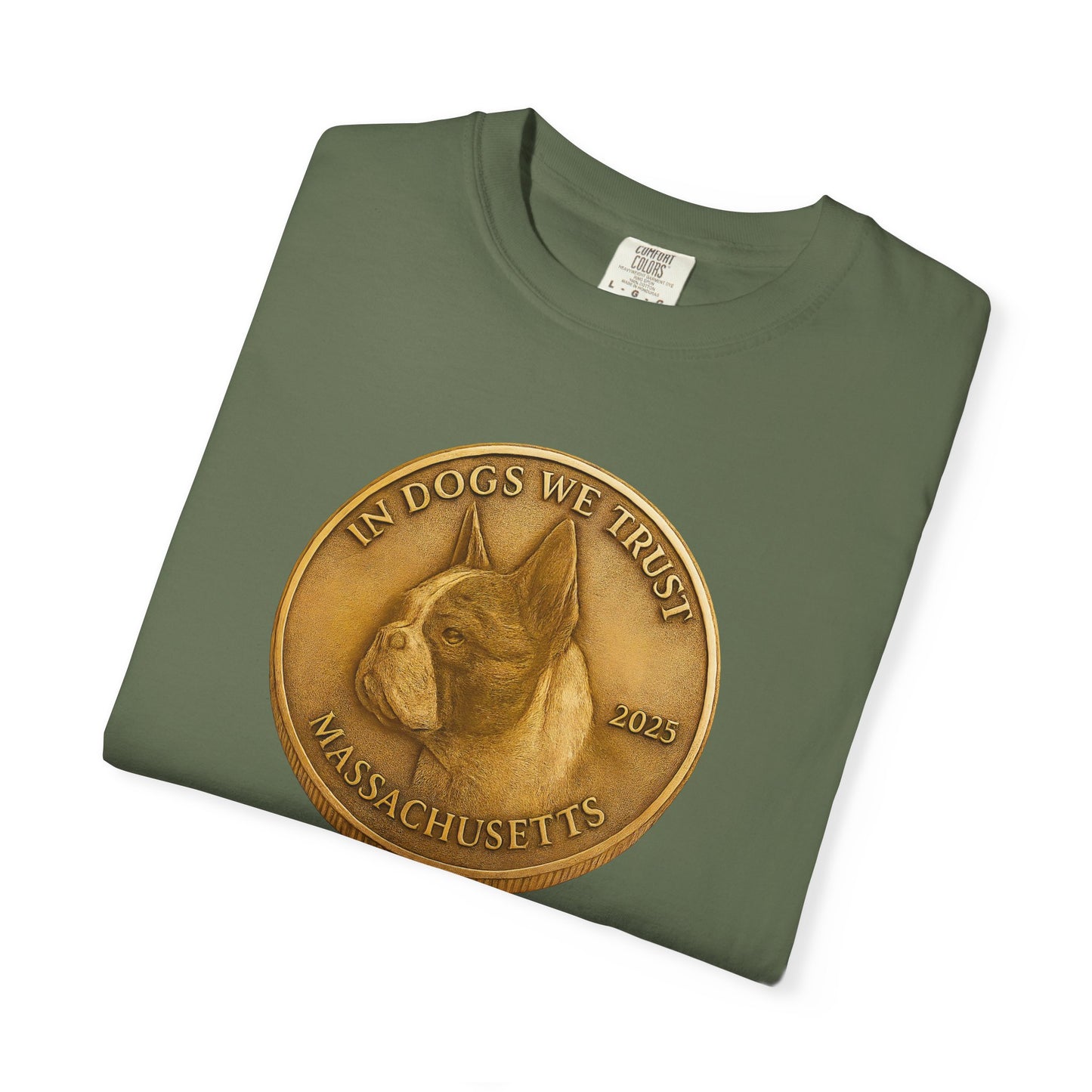Massachusetts State Coin T-Shirt Collection - Proud Dog Breed Illustrations
