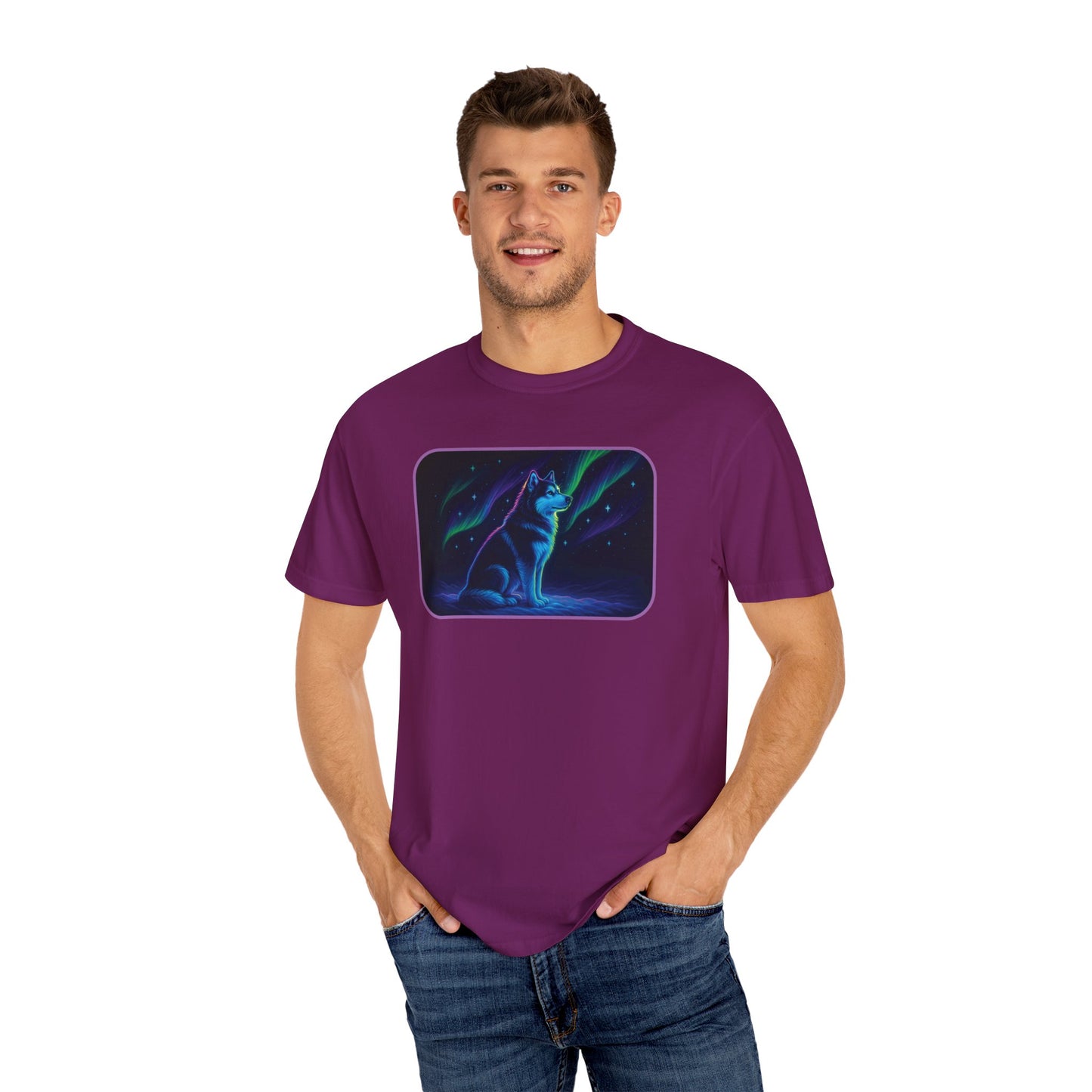 Alaskan Malamute Northern Lights T-shirt
