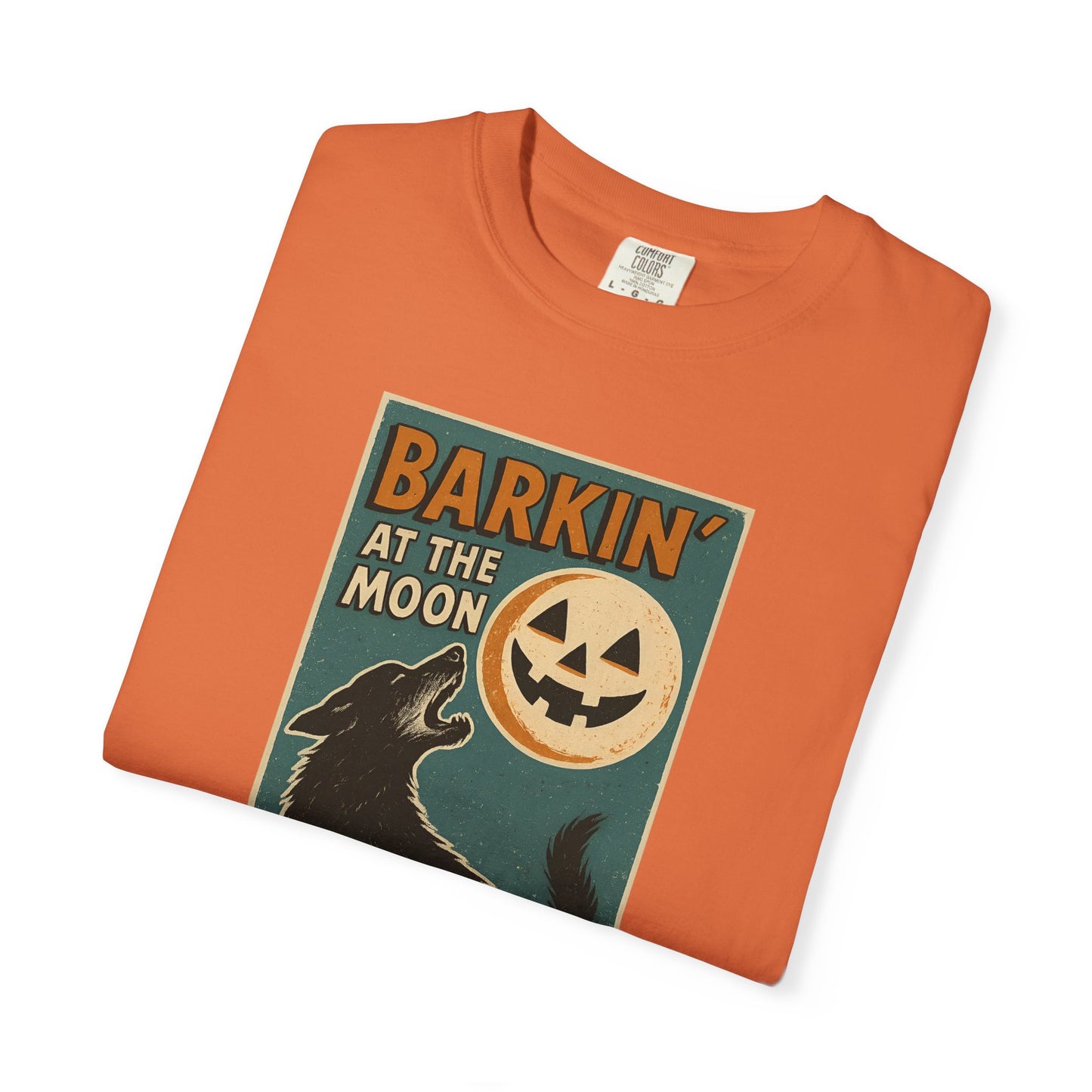 Spooky Howling Dog T-Shirt | Halloween Shirt | Mens Unisex Tee | Halloween Costume | Dog Lover Apparel | Barkin' at the Moon Tee