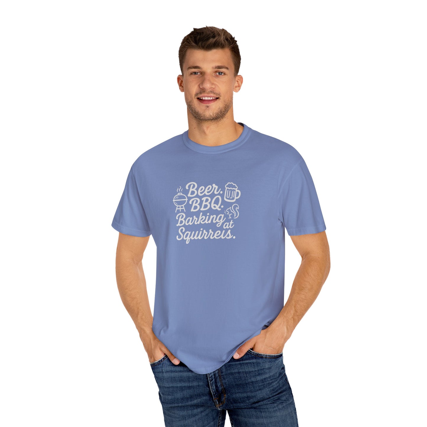 Beer BBQ and Barking Dog Dad T-Shirt
