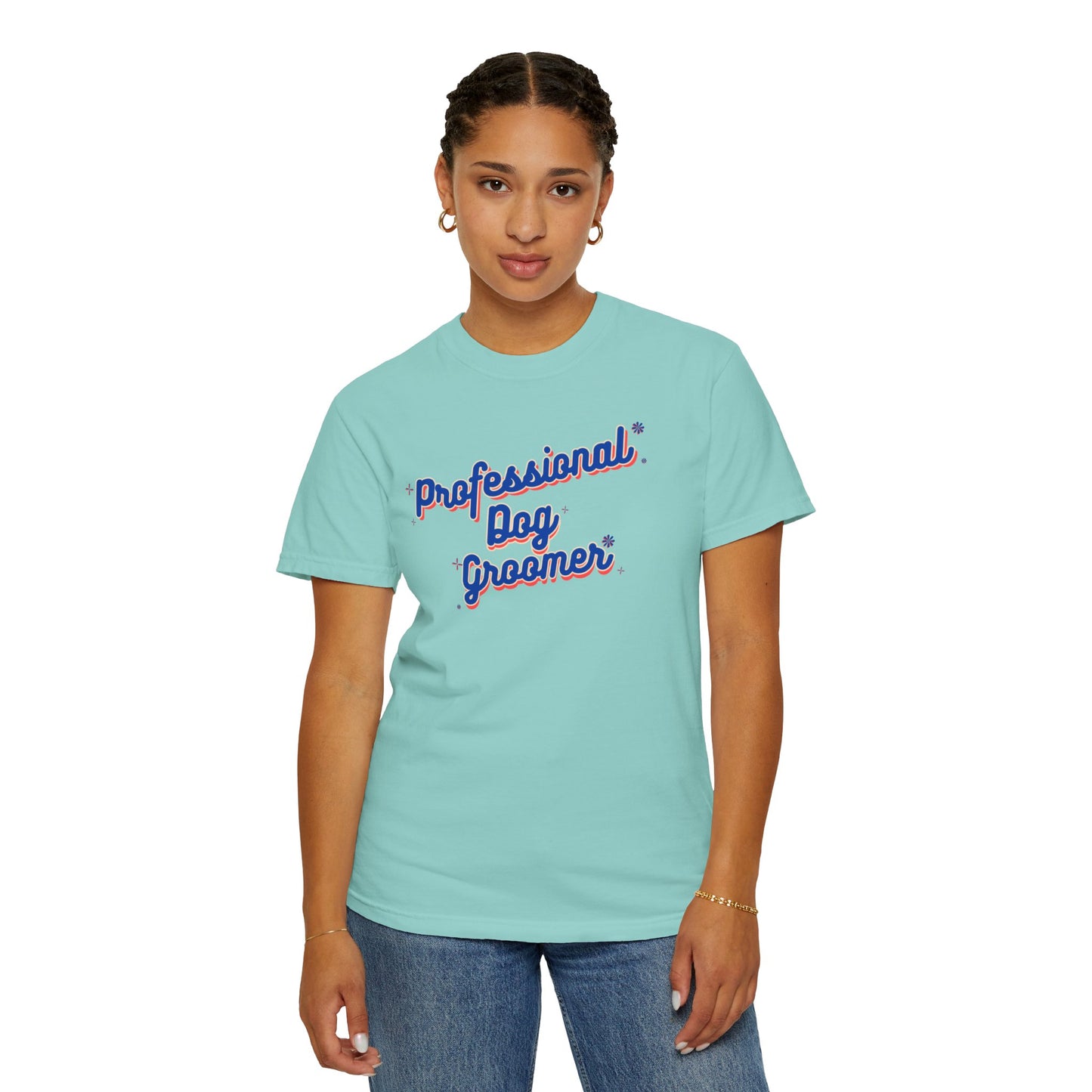 Professional Dog Groomer T-Shirt - Unisex Garment-Dyed Tee for Dog Lovers and Groomers