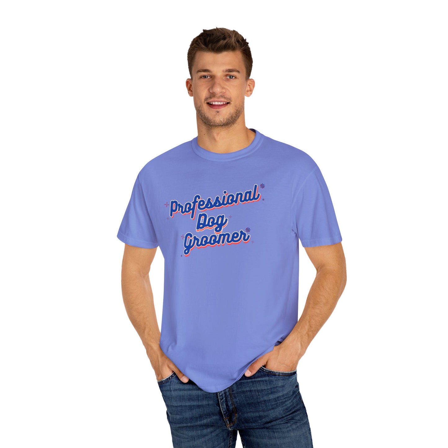 Professional Dog Groomer T-Shirt - Unisex Garment-Dyed Tee for Dog Lovers and Groomers
