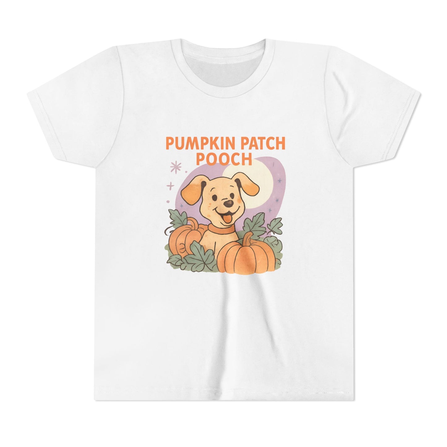 Pumpkin Patch Dog Youth Tee | Cute Halloween Shirt, Kids Fall Apparel, Dog Lover Gift, Autumn T-Shirt, Halloween Celebration