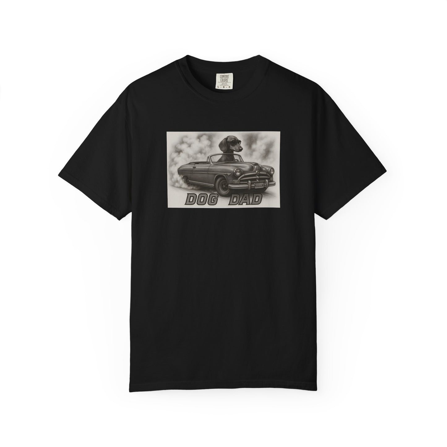 Dog Dad - Dachshund - Cool Dogs in Cool Cars T-Shirt Collection | Funny Dog Lover Apparel for Men