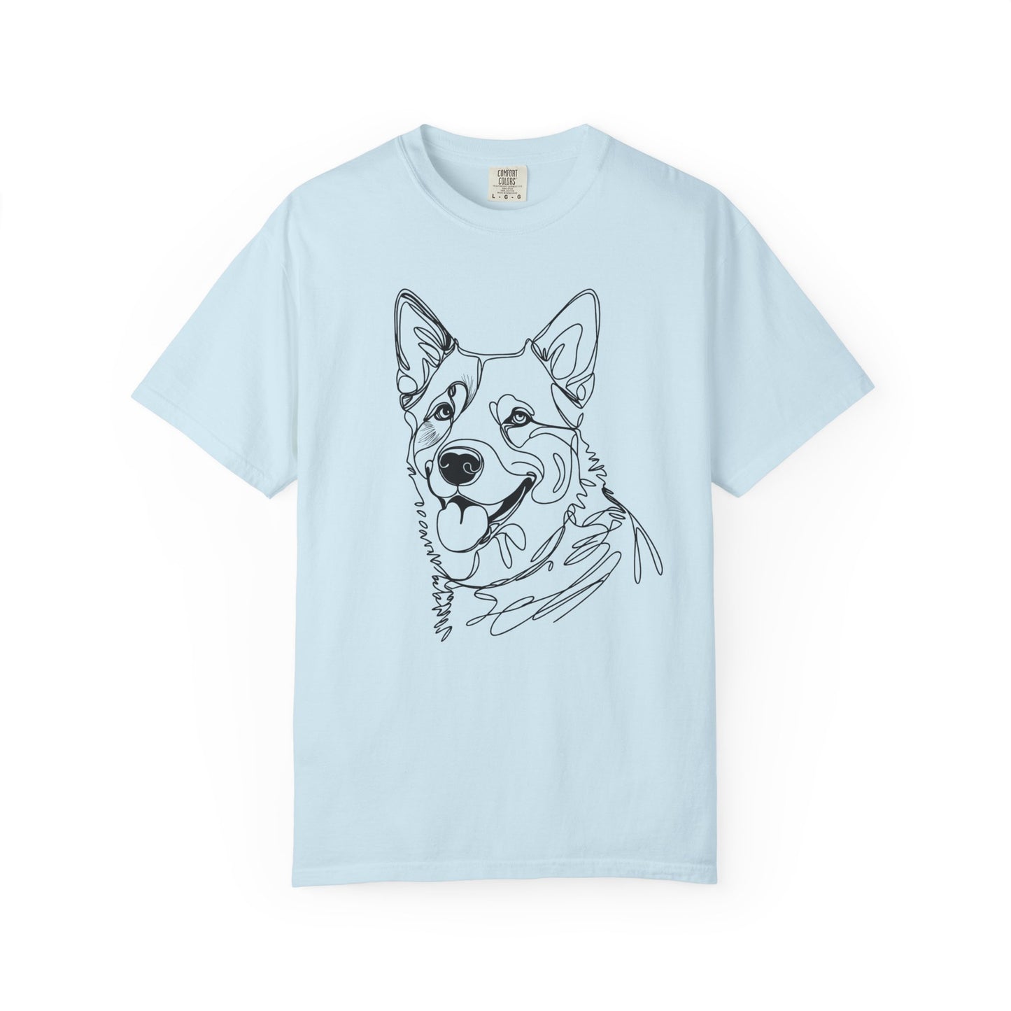 🖤 True Grit – Blue Heeler Line Art Tee