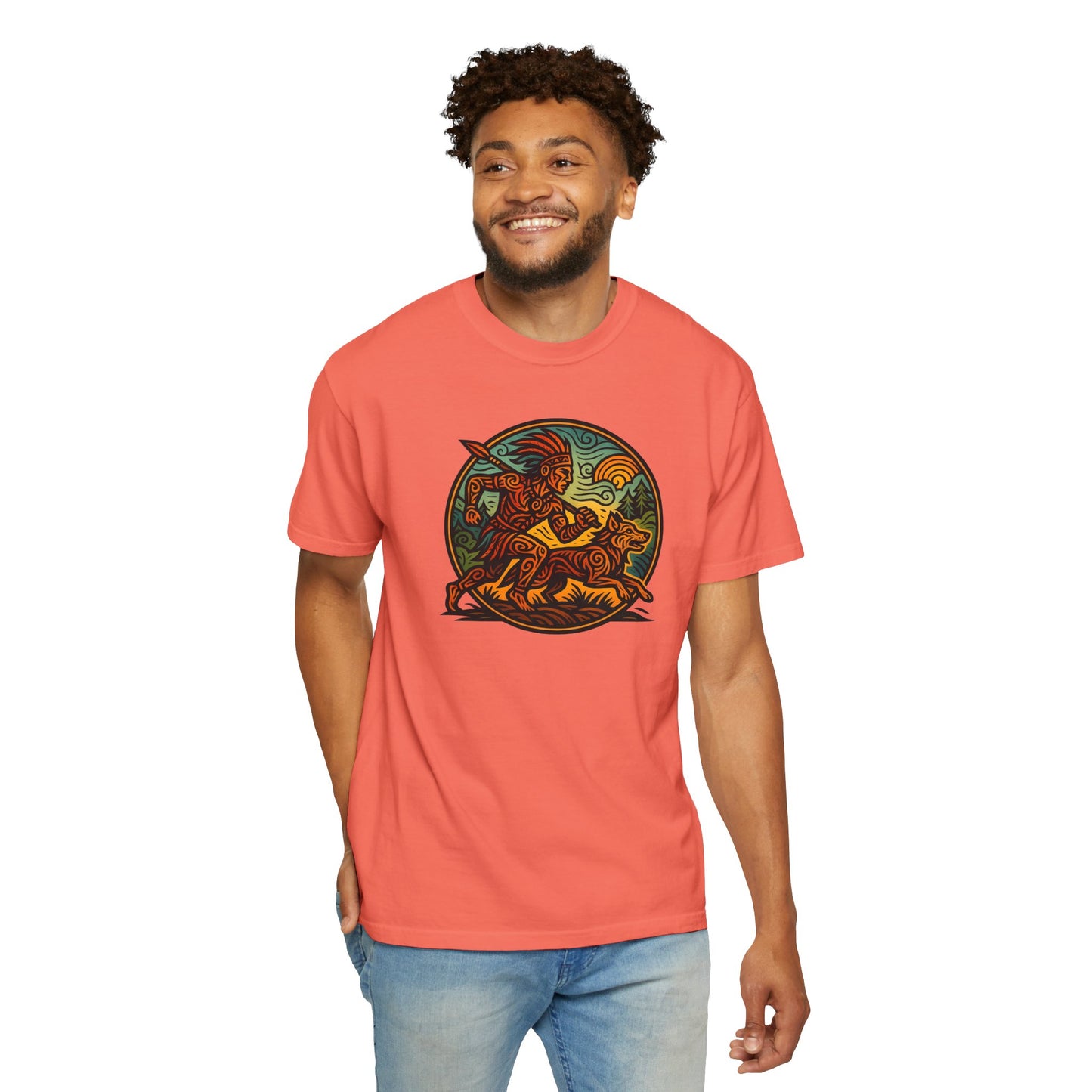 Vintage-Inspired Garment-Dyed T-Shirt, Artistic Tee for Nature Lovers, Perfect Gift for Birthdays, Casual Outings, Eco-Friendly Fashion