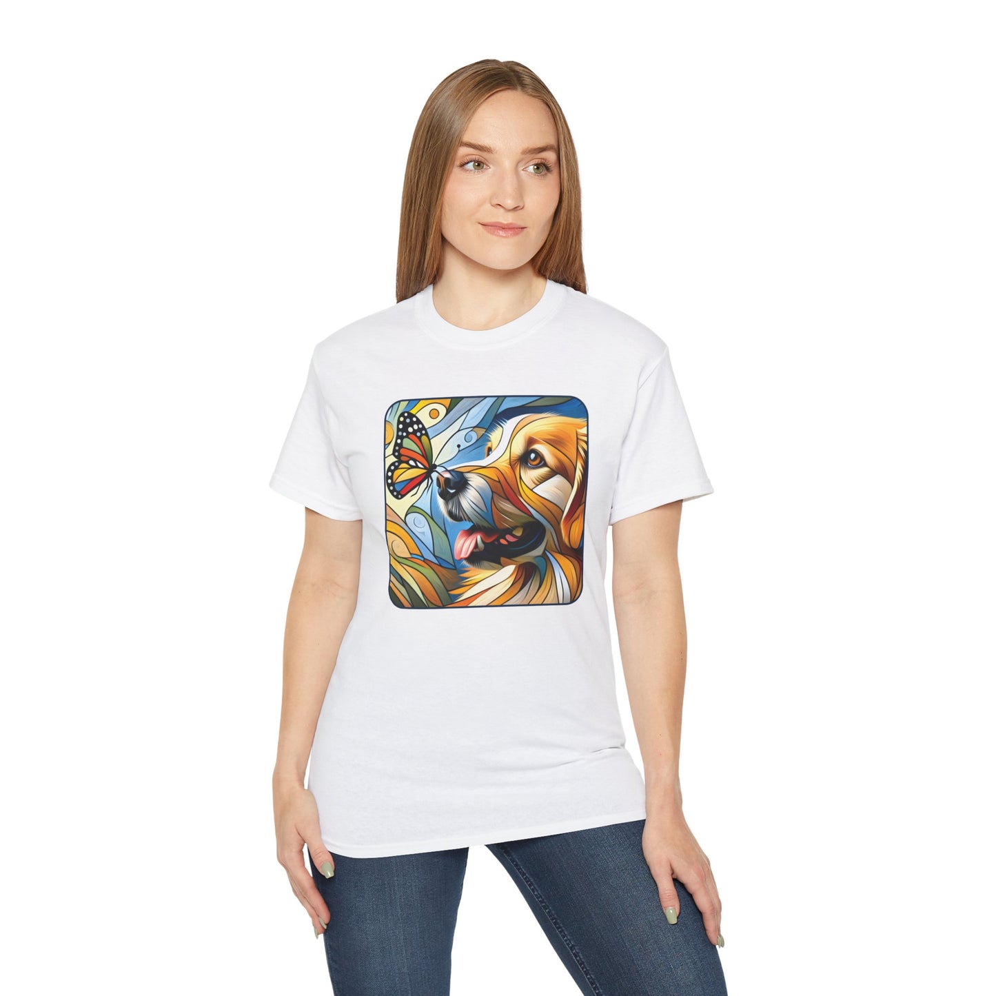 “You Give Me Butterflies – Petcasso Golden Retriever Tee” - Perfect for Pet Lovers
