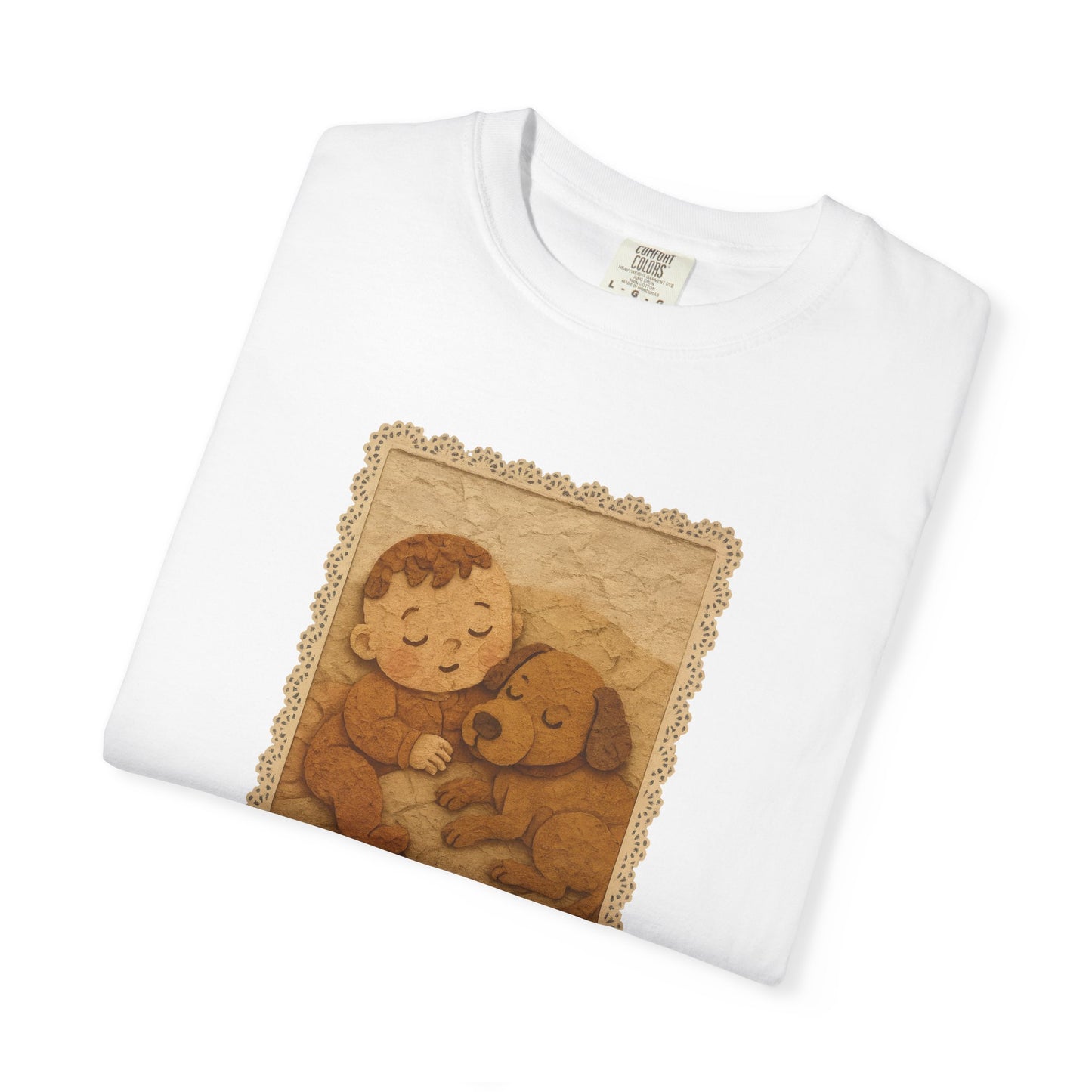Cute Baby & Puppy Graphic Tee, Cozy Shirt for Dog Lovers and Parents, Gifts for Baby Showers, Birthdays, or Any Celebration
