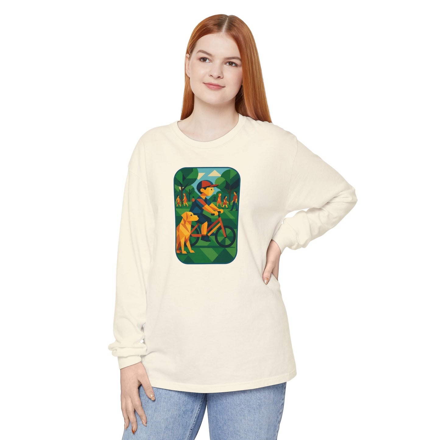 Park Walk Adventure T-Shirt, Eco-Friendly Tee, Dog Lover Apparel, Nature Print Shirt, Perfect for Outdoor Activities