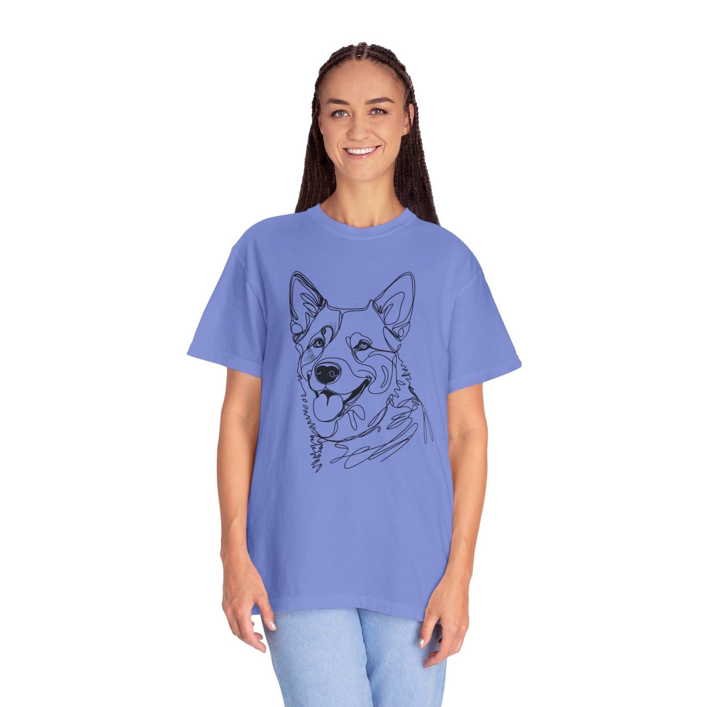 🖤 True Grit – Blue Heeler Line Art Tee