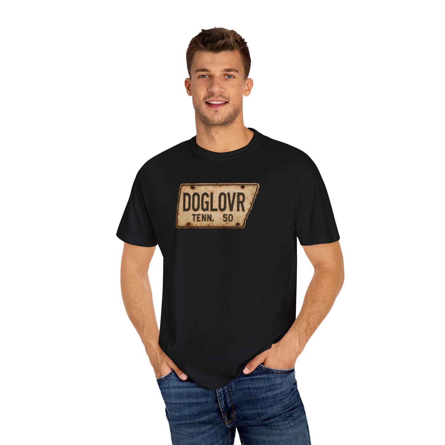 Vintage Tennessee DOGLOVR State License Plate T-Shirt