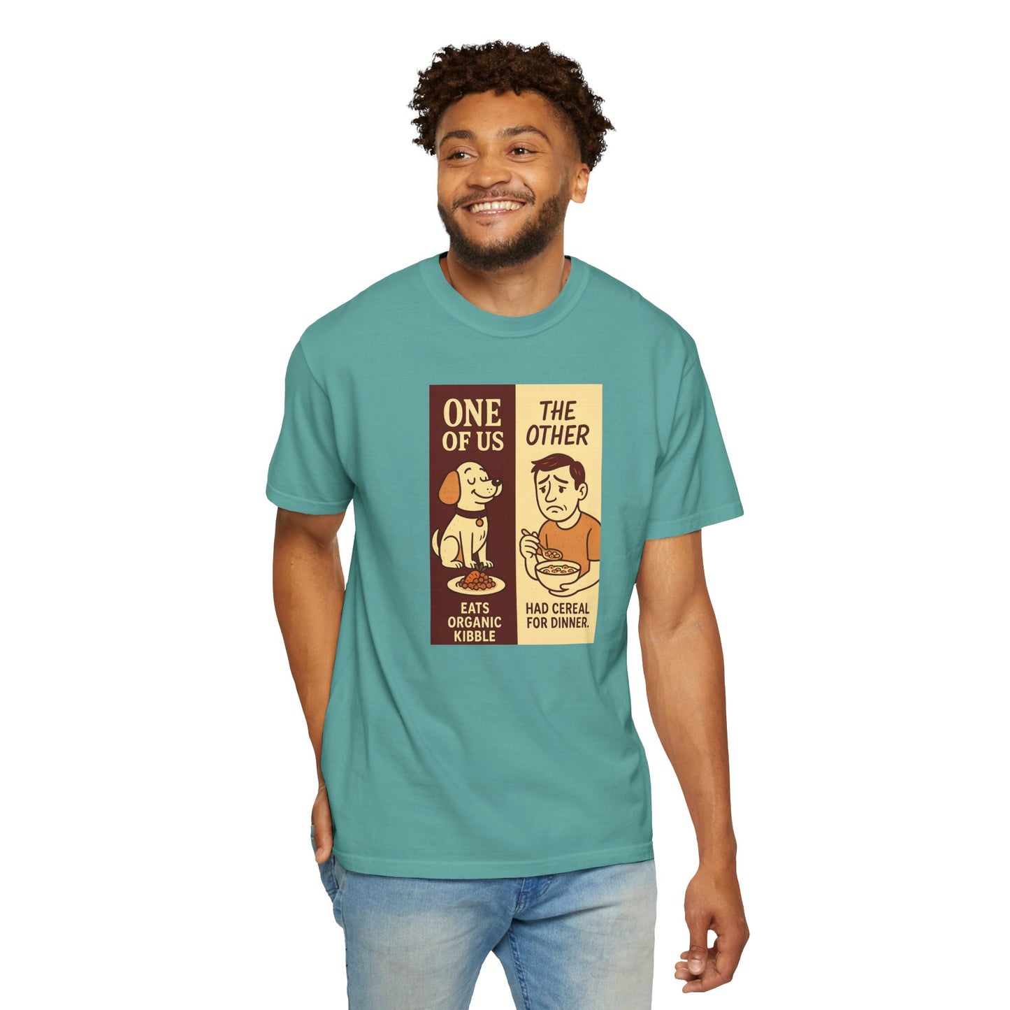 Organic Kibble T-Shirt, Funny Pet Lover Tee, Casual Unisex Apparel, Dog and Cat Humor, Gift for Animal Lovers