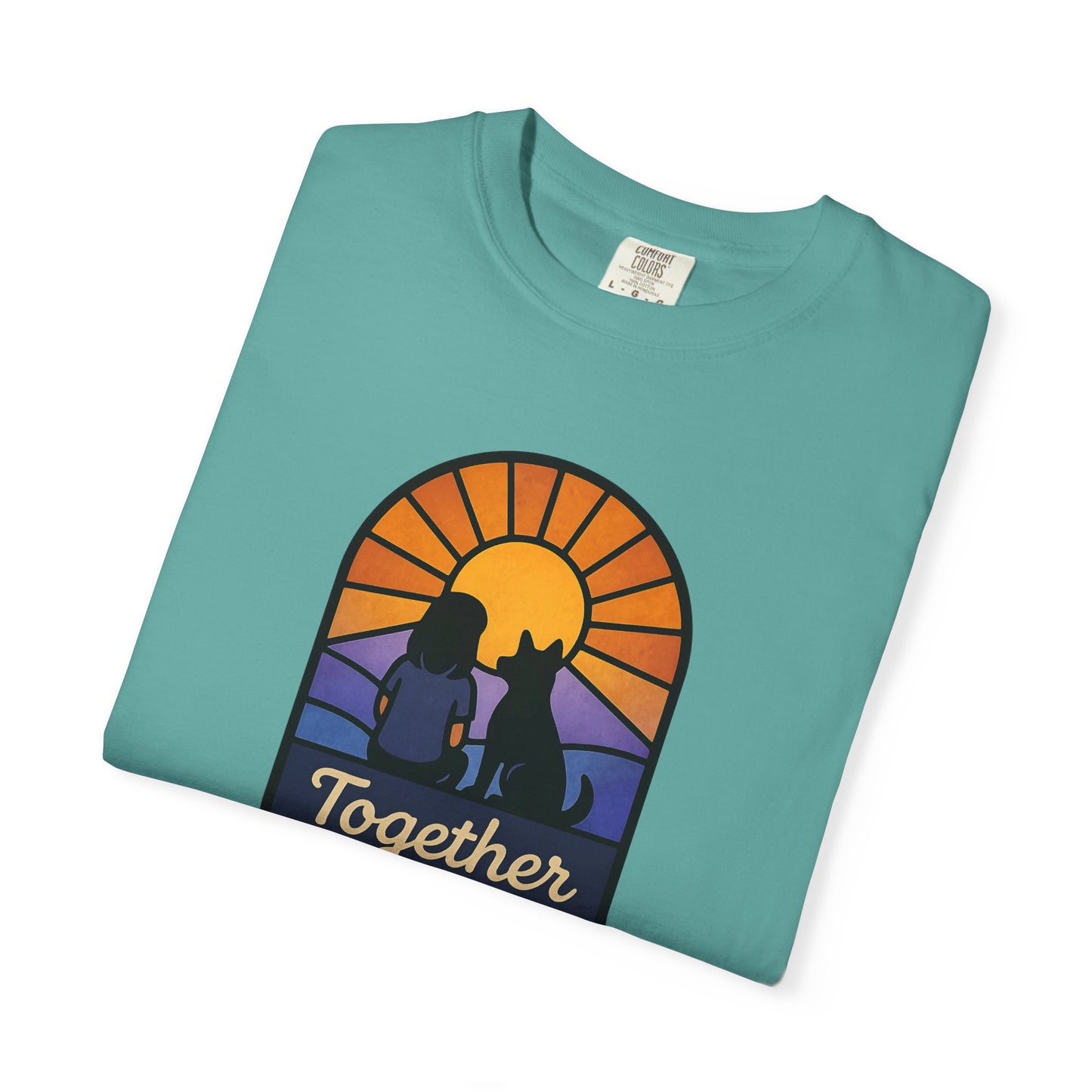 Together Sunset Graphic T-Shirt, Unisex Tee for Families, Casual Wear, Gift for Nature Lovers, Summer Vibe Apparel, Retro Style Shirt