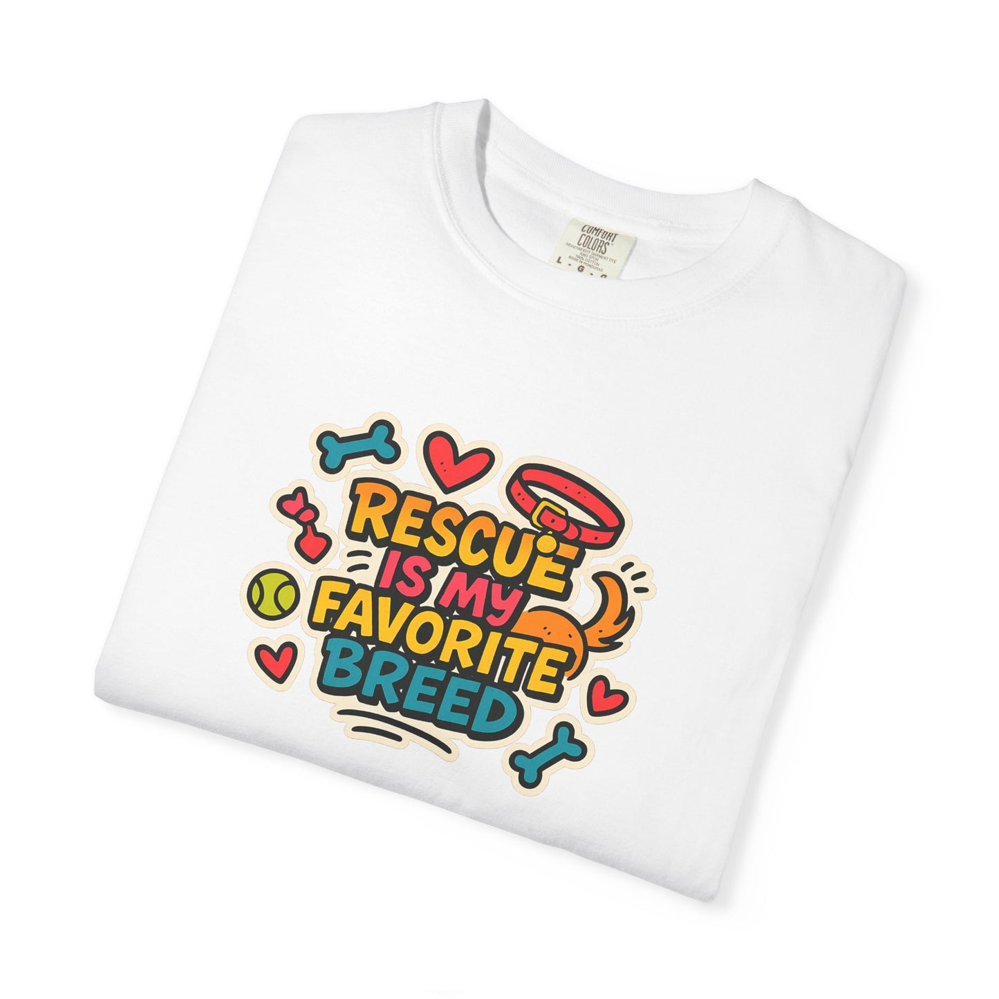 Rescue Is My Favorite Breed T-Shirt, Dog Lover Shirt, Pet Adoption Tee, Animal Rescue Apparel, Gift for Dog Owners