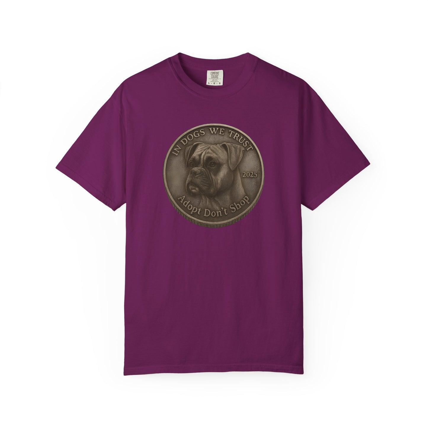 Adopt Don't Shop State Coin T-Shirt Collection - Proud Dog Breed Illustrations