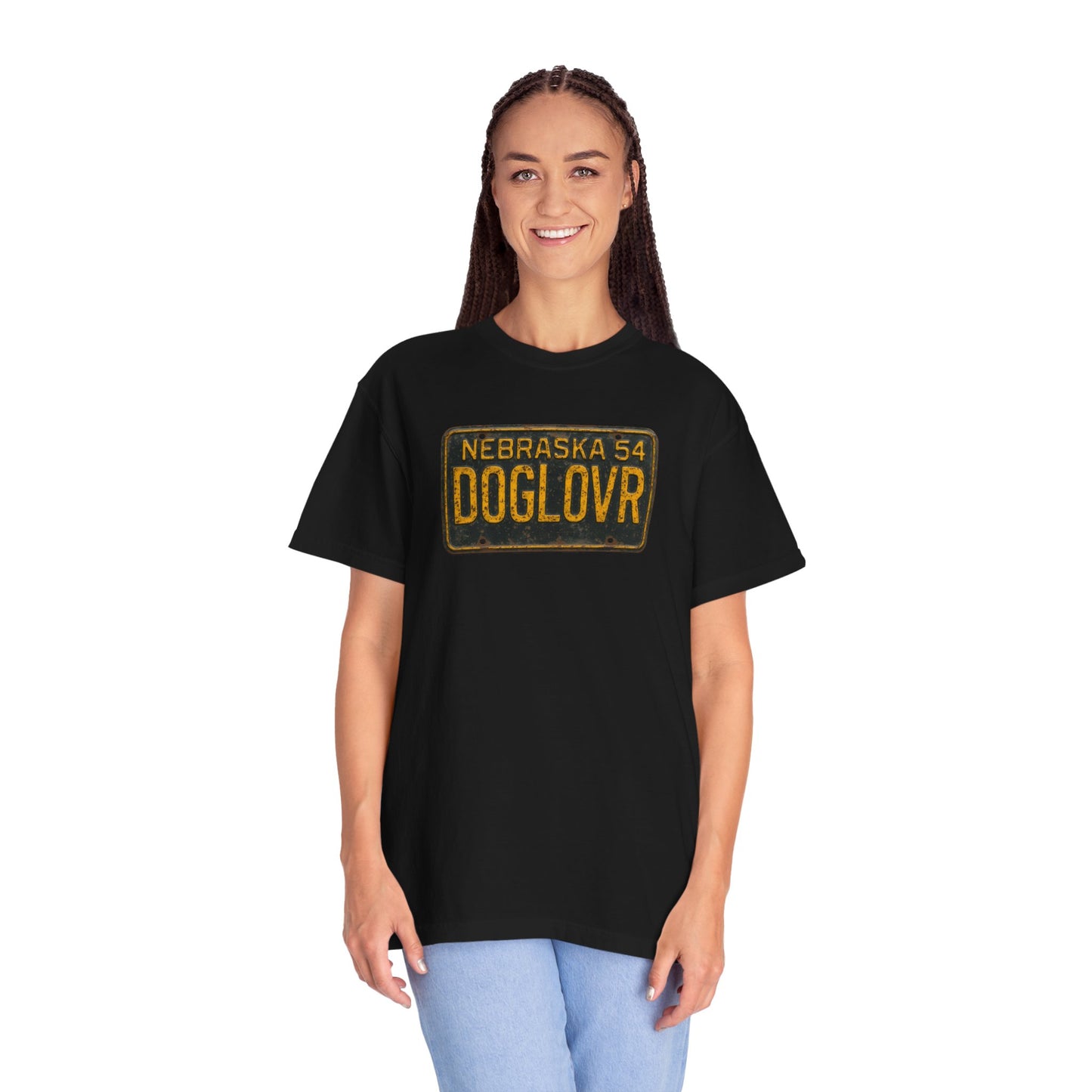 Vintage Nebraska DOGLOVR State License Plate T-Shirt