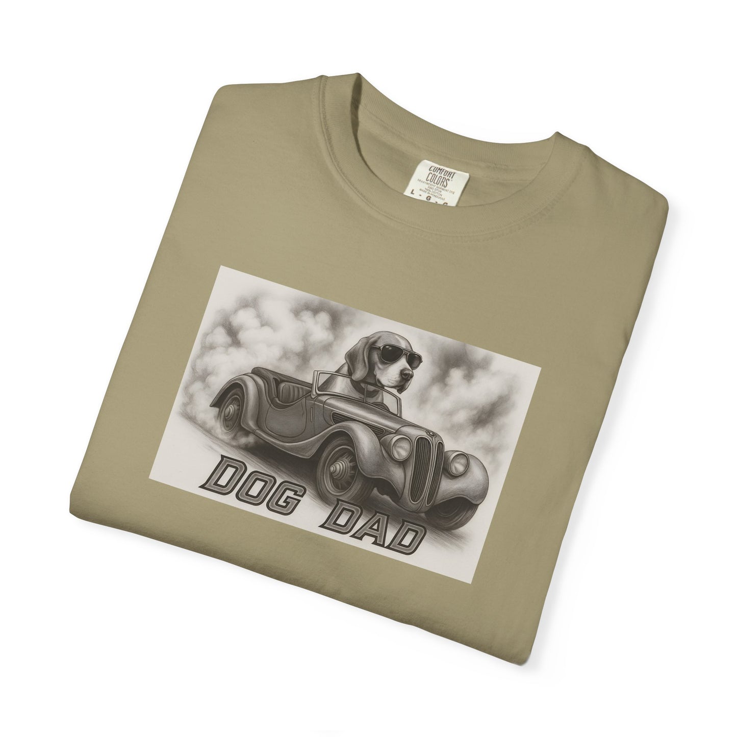 Dog Dad- Beagle - Cool Dogs in Cool Cars T-Shirt Collection | Funny Dog Lover Apparel for Men