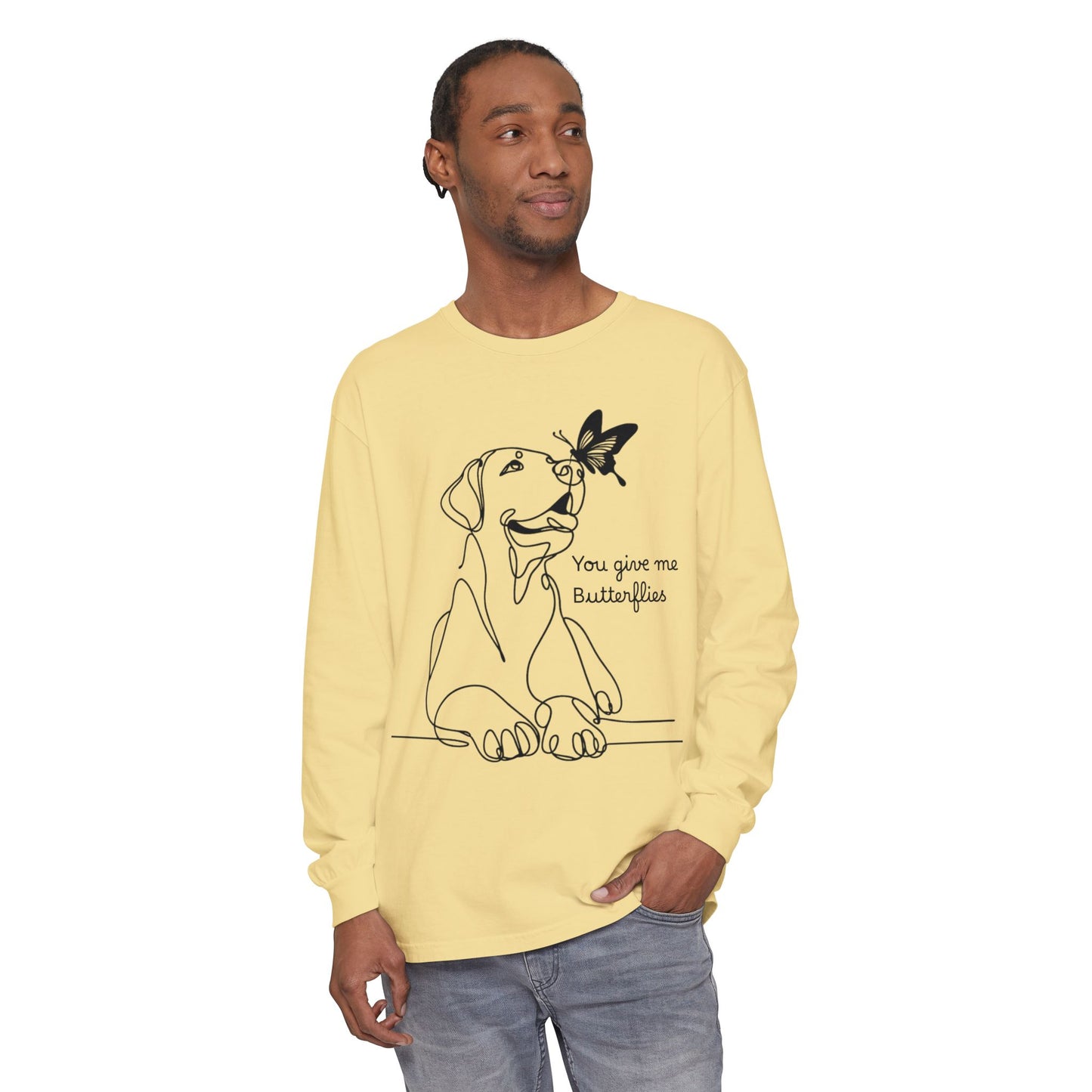 You Give Me Butterflies Dog Long Sleeve T-Shirt