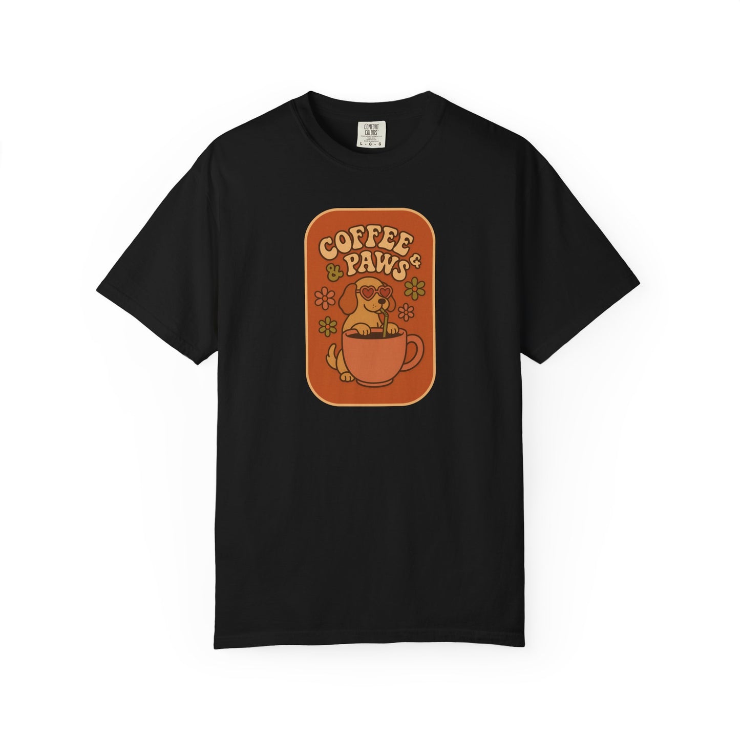 Coffee Paws Unisex T-shirt - Perfect for Dog Lovers, Casual Wear, Gift for Pet Owners, Cozy Vibe, Every Day Wear