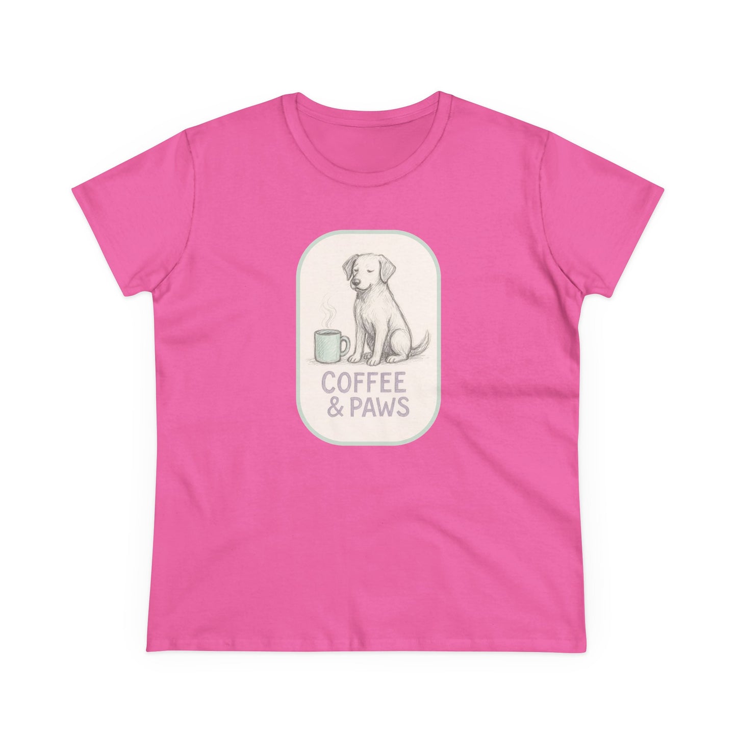 Copy of Coffee & Paws Women's Tee - Cozy Cotton Shirt for Pet Lovers, Casual Wear, Gift for Dog Owners, Dog Mom Merchandise, Animal Lover Tee