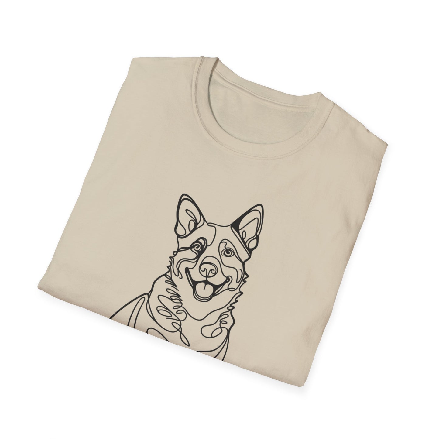 🖤 True Grit – Blue Heeler Line Art Tee