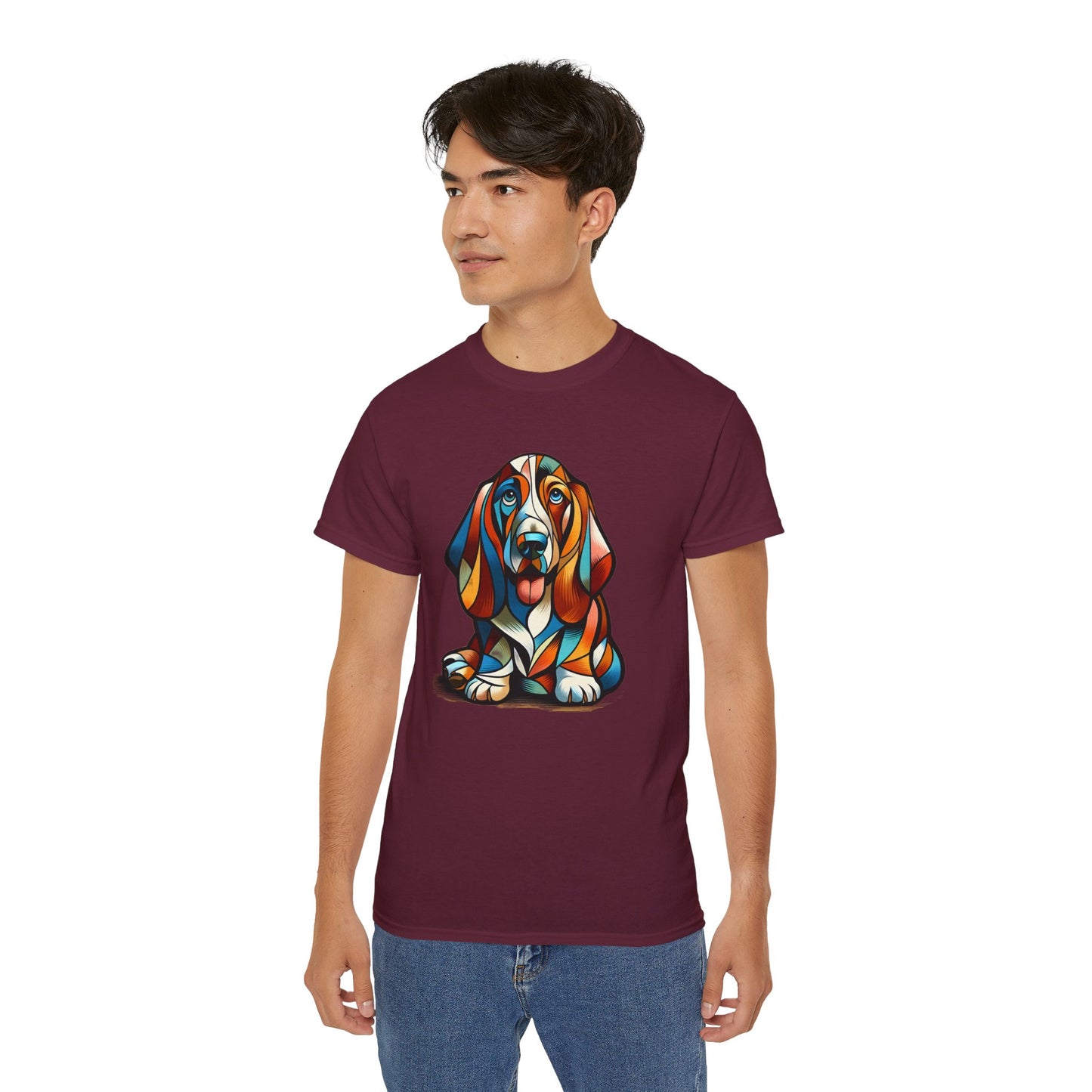 “Petcasso Pup – The Bold Basset Hound Tee” - Unisex Ultra Cotton Tee