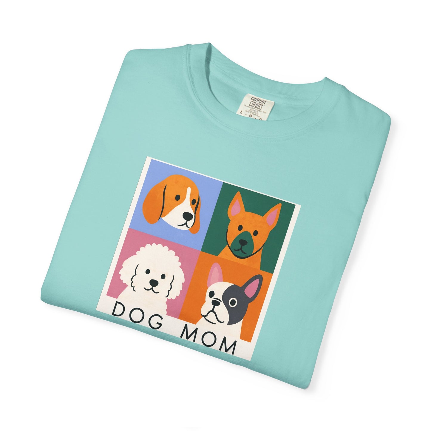 Dog Mom T-shirt - Unisex Garment-Dyed Tee for Dog Lovers