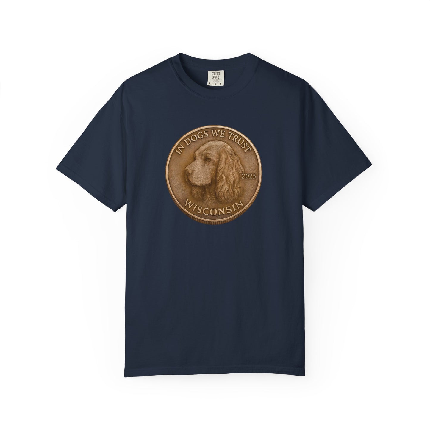 Wisconsin State Coin T-Shirt Collection - Proud Dog Breed Illustrations