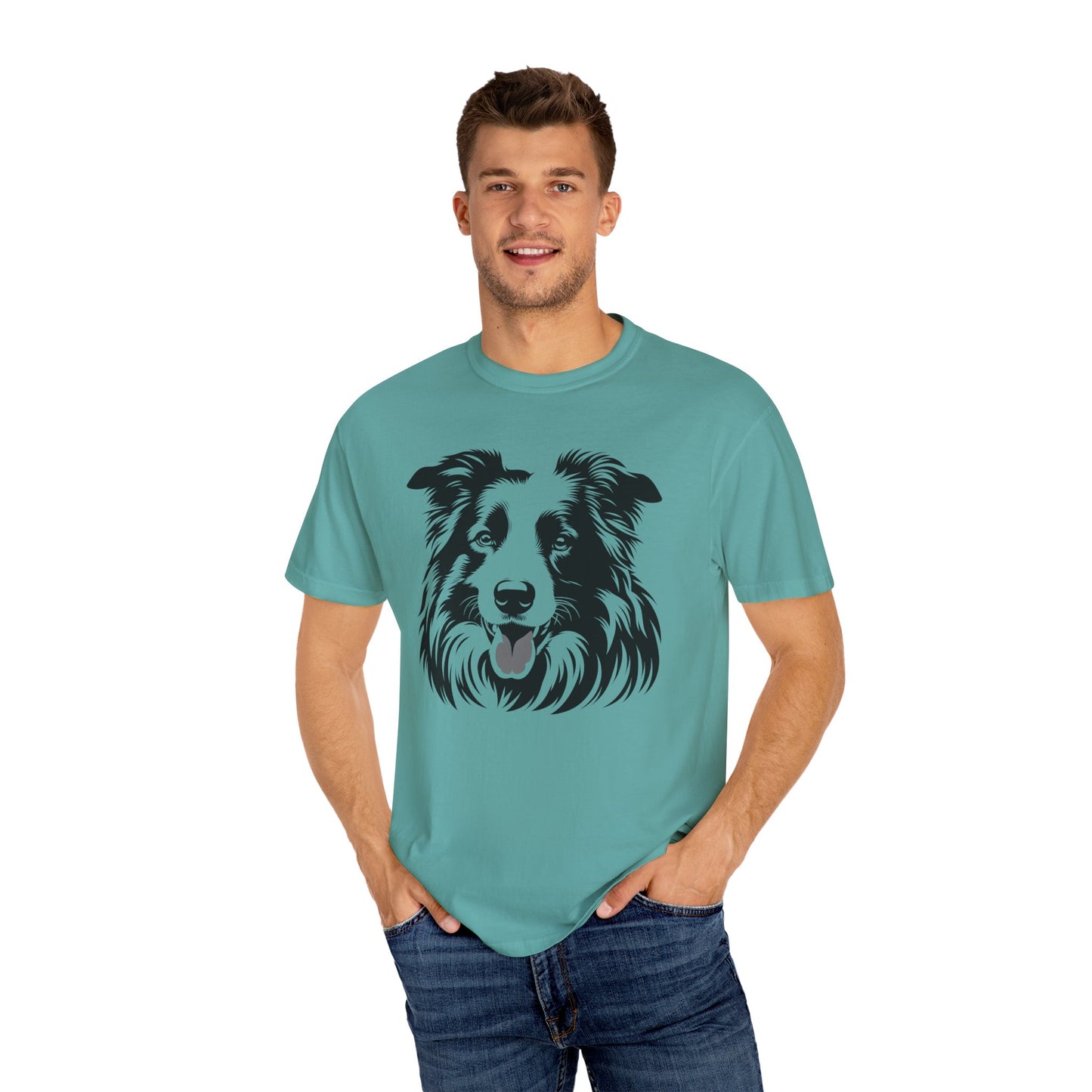🖤 The Classic Collie – B/W Art Border Collie Tee - Perfect Gift for Dog Lovers