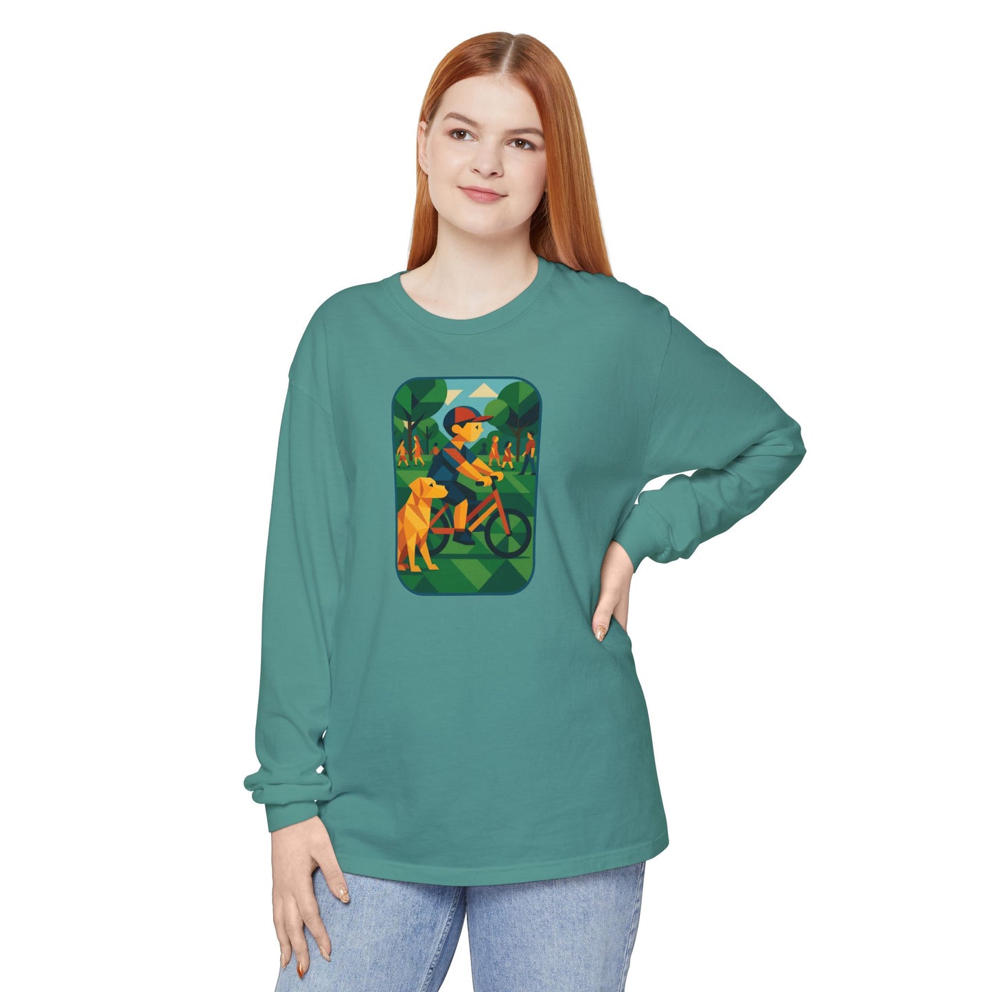 Park Walk Adventure T-Shirt, Eco-Friendly Tee, Dog Lover Apparel, Nature Print Shirt, Perfect for Outdoor Activities