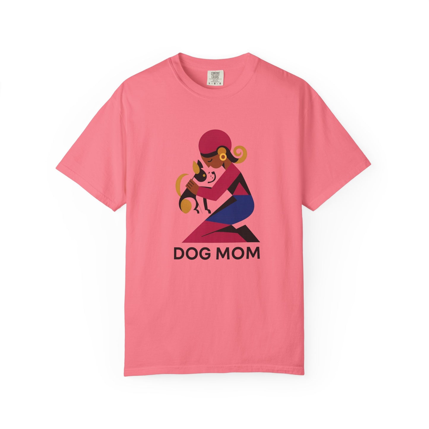 Dog Mom Garment-Dyed T-Shirt, Gift for Dog Lovers, Casual Wear, Pet Owner Apparel, Mother's Day Gift, Animal Lover Tee