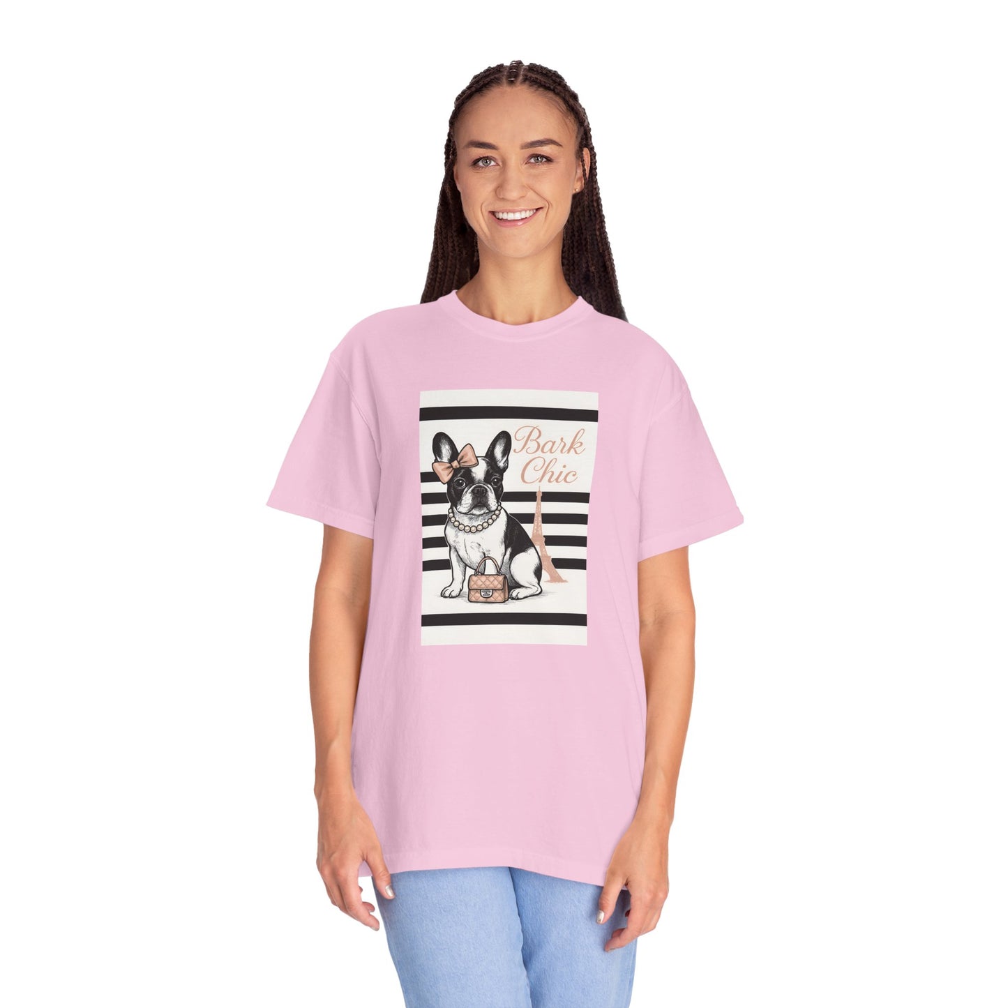 Chic Dog Lover T-shirt, Bark Chic Tee, Unisex Graphic Shirt, Pet Lover Gift, Comfortable Everyday Wear, Cute Animal Apparel