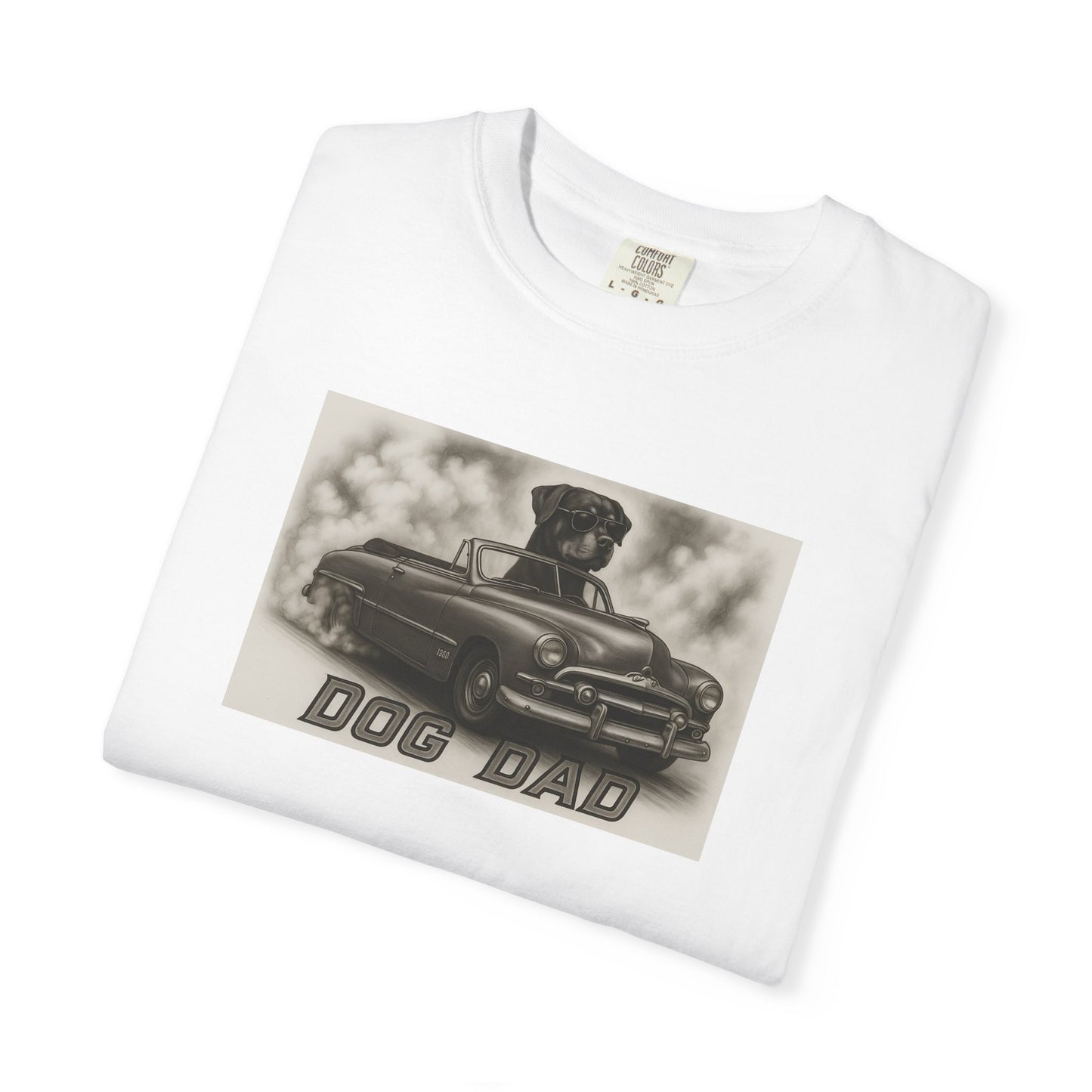 Dog Dad - Rottweiler - Cool Dogs in Cool Cars T-Shirt Collection | Funny Dog Lover Apparel for Men
